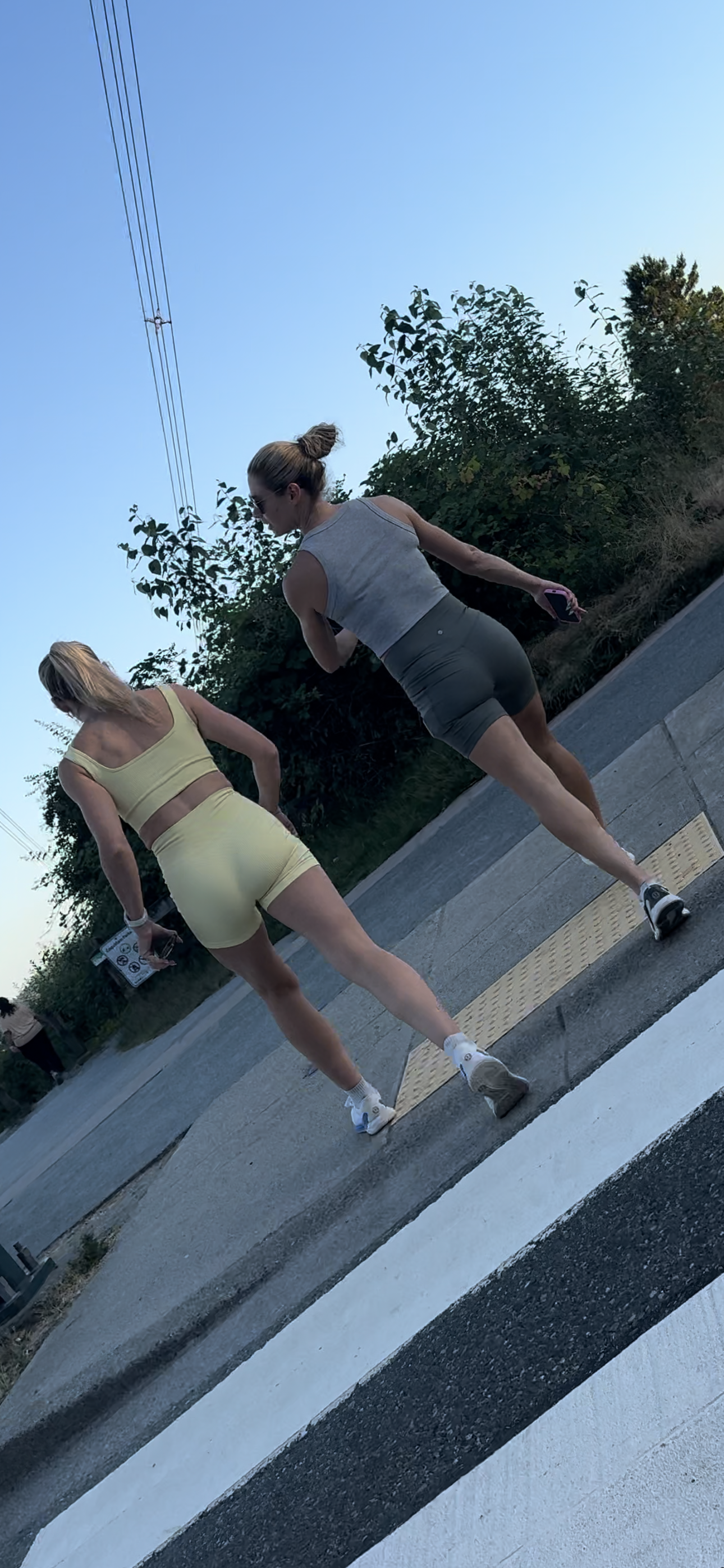 Dirty Blonde DUO Caught in Lulu BOOTY Shorts PART 1