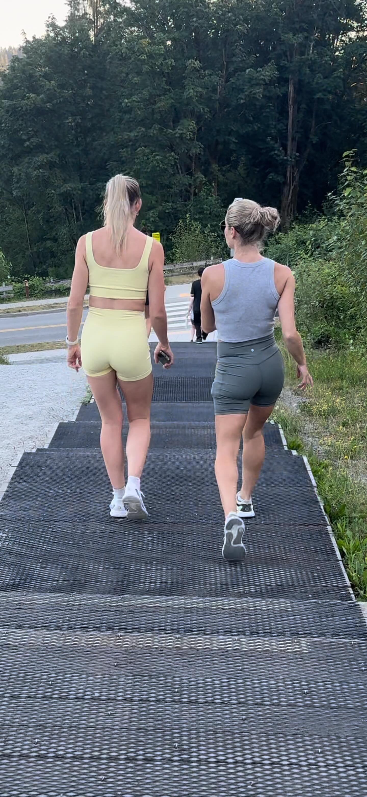 Dirty Blonde DUO Caught in Lulu BOOTY Shorts PT.2