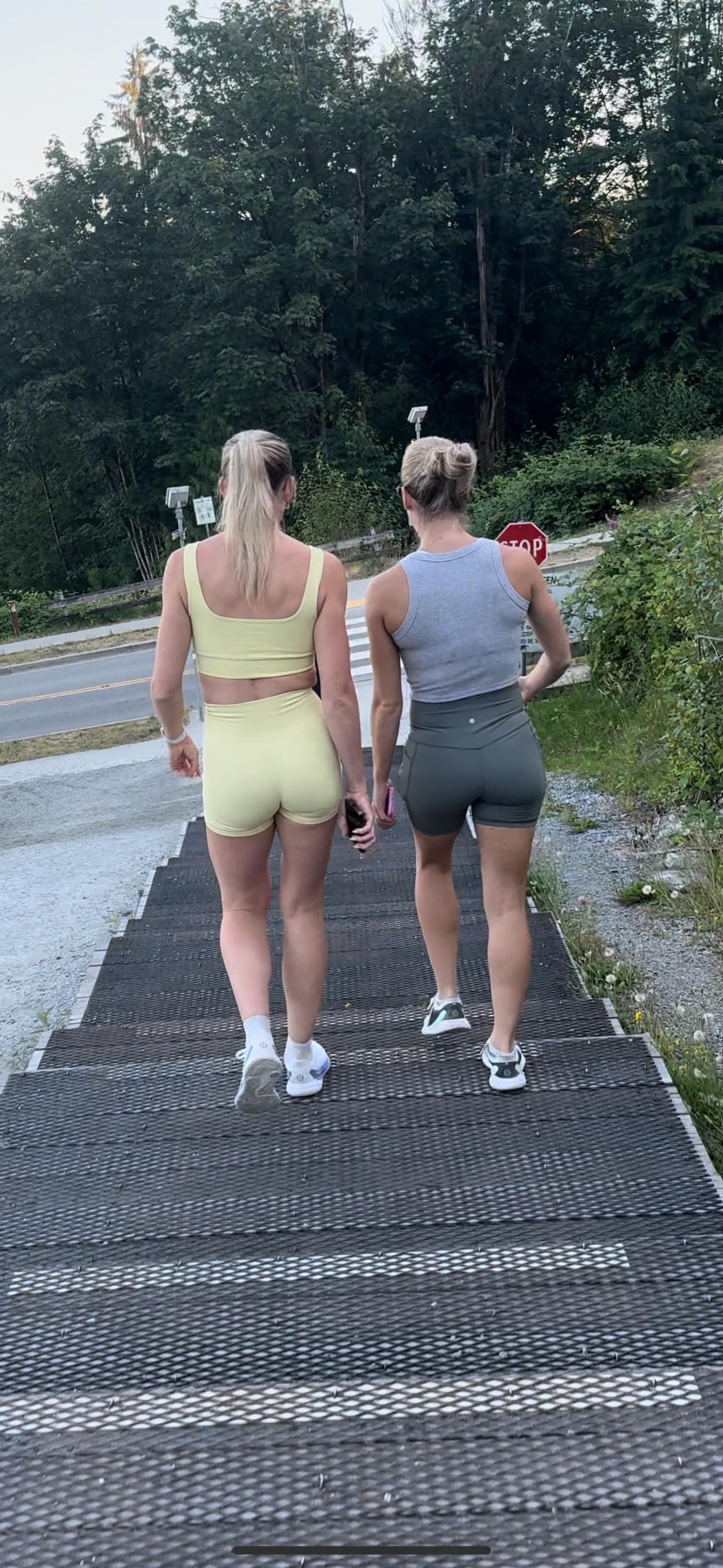 Dirty Blonde DUO Caught in Lulu BOOTY Shorts PT.2