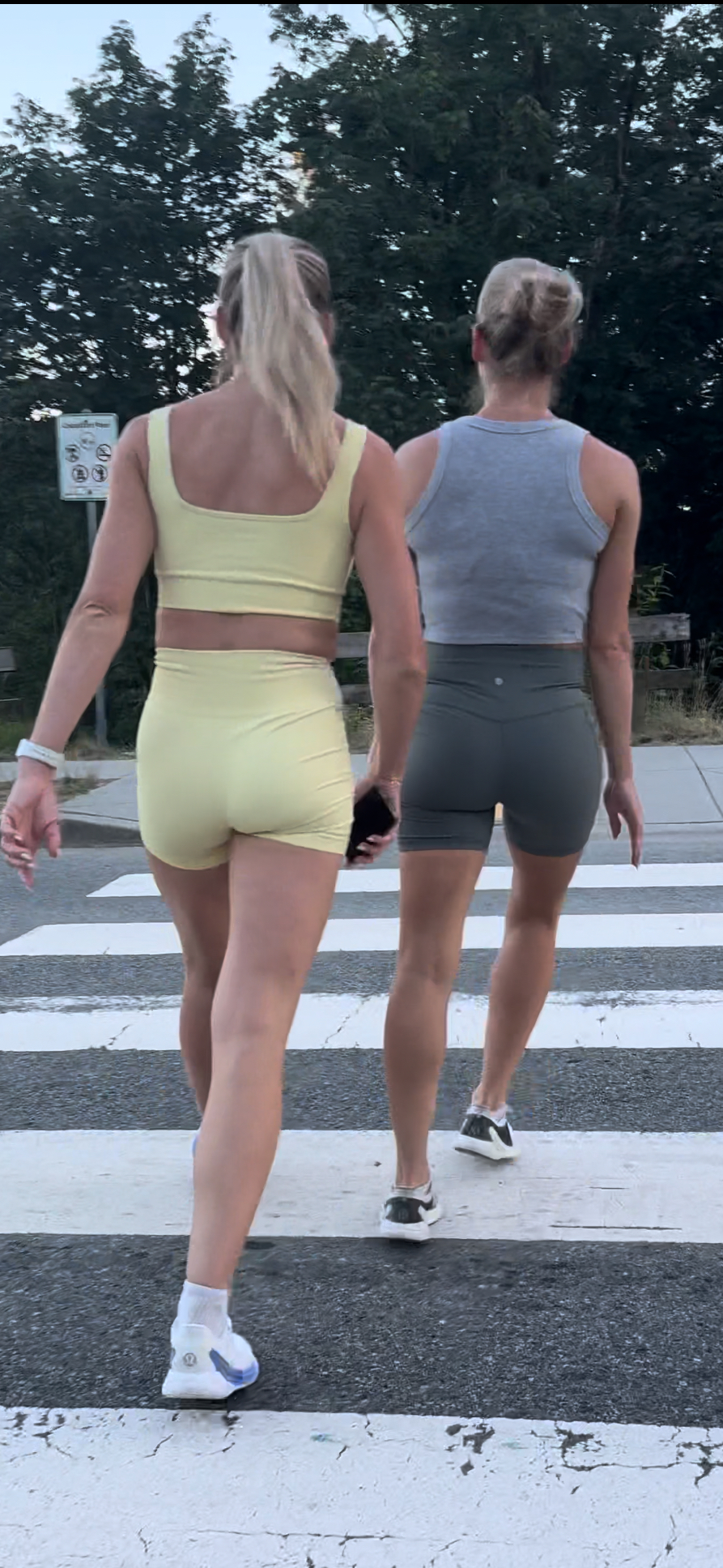 Dirty Blonde DUO Caught in Lulu BOOTY Shorts PT.2