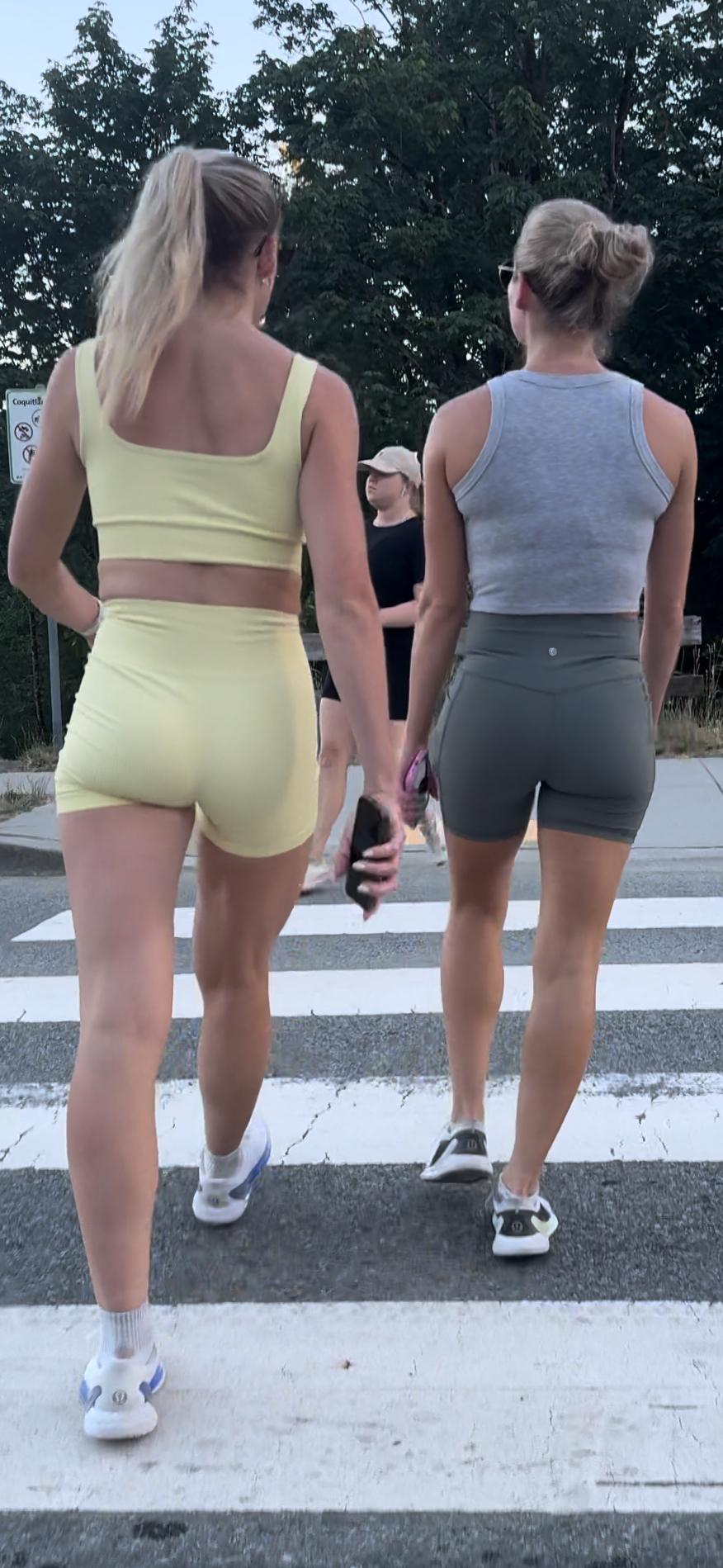 Dirty Blonde DUO Caught in Lulu BOOTY Shorts PT.2