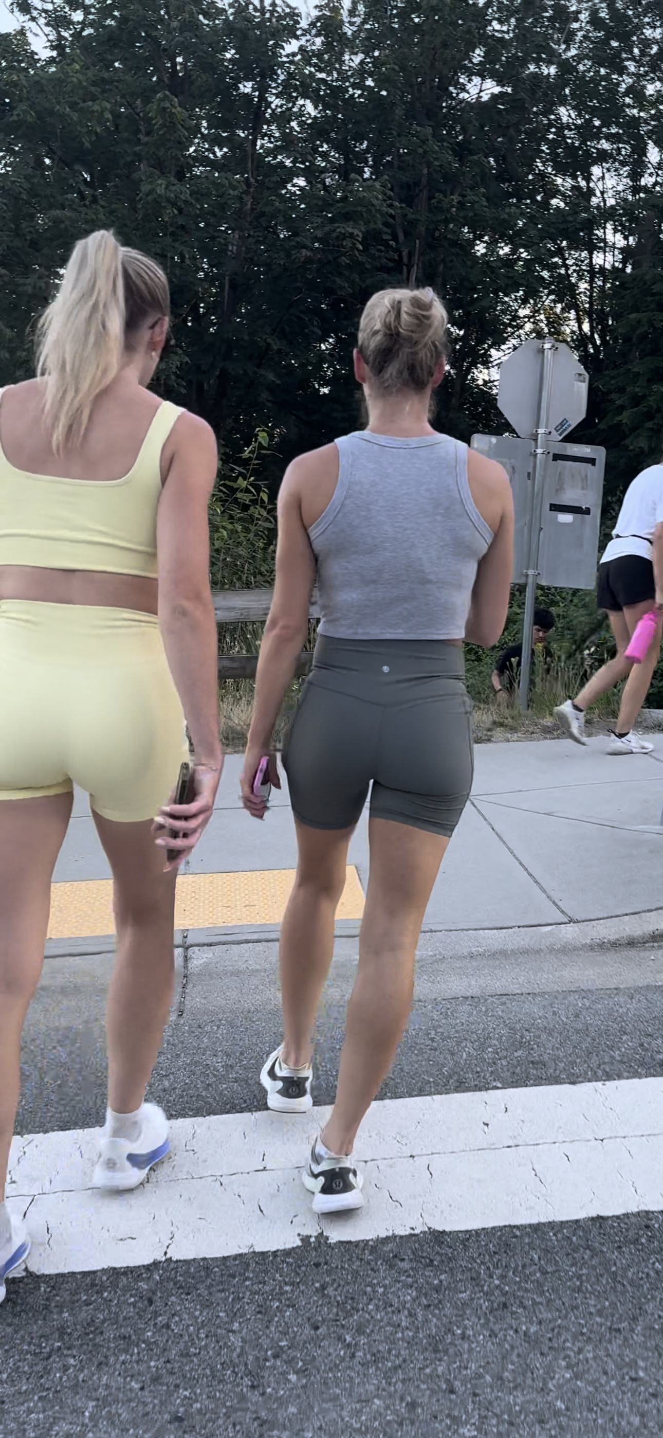 Dirty Blonde DUO Caught in Lulu BOOTY Shorts PT.2