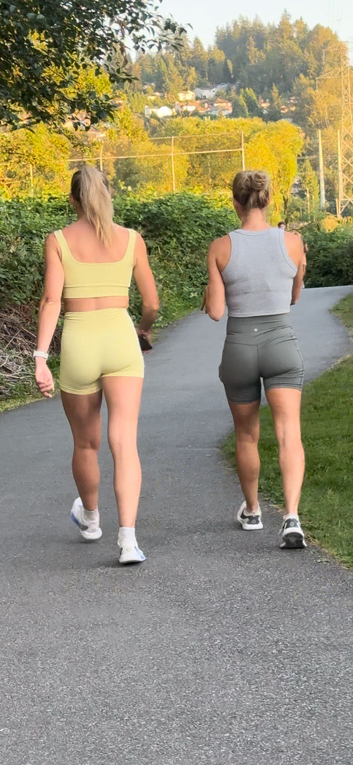 Dirty Blonde DUO Caught in Lulu BOOTY Shorts PT.2