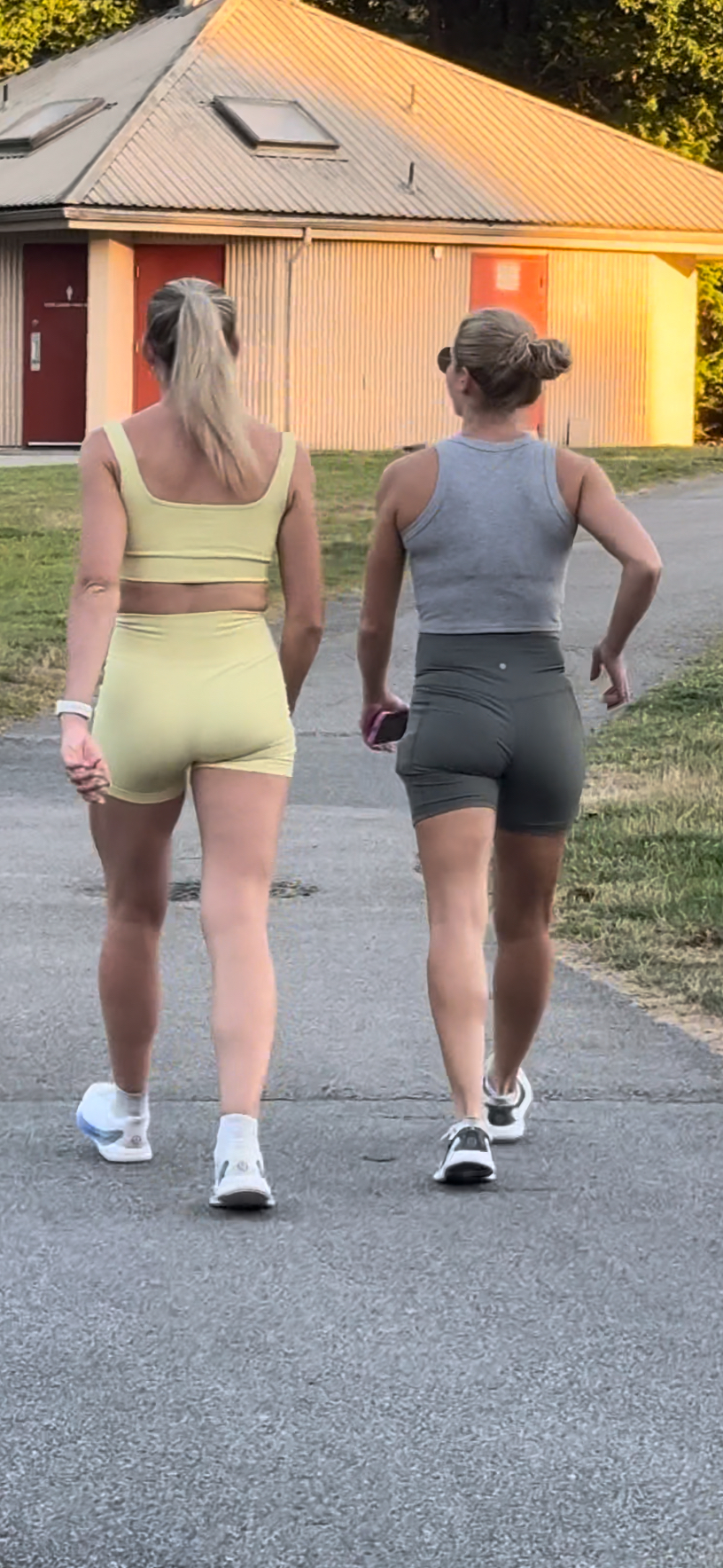 Dirty Blonde DUO Caught in Lulu BOOTY Shorts PT.2