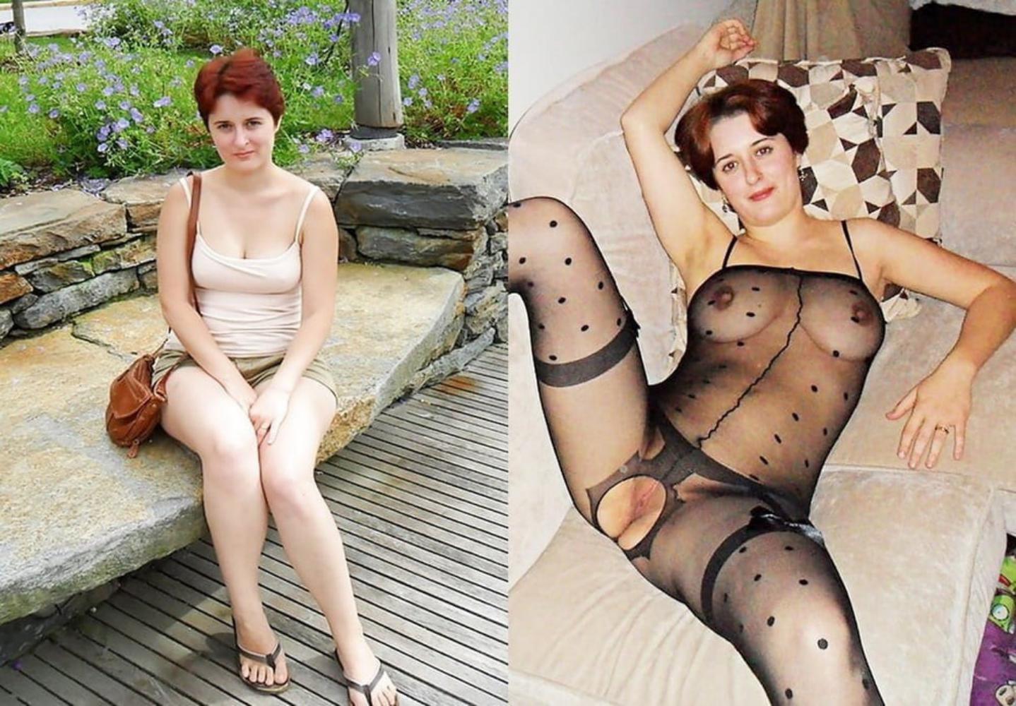 dressed and undressed women