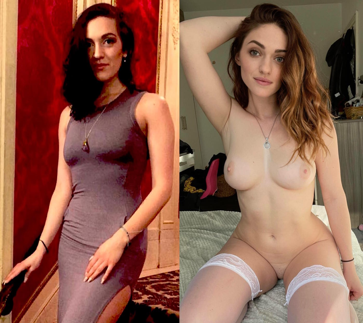 dressed and undressed women