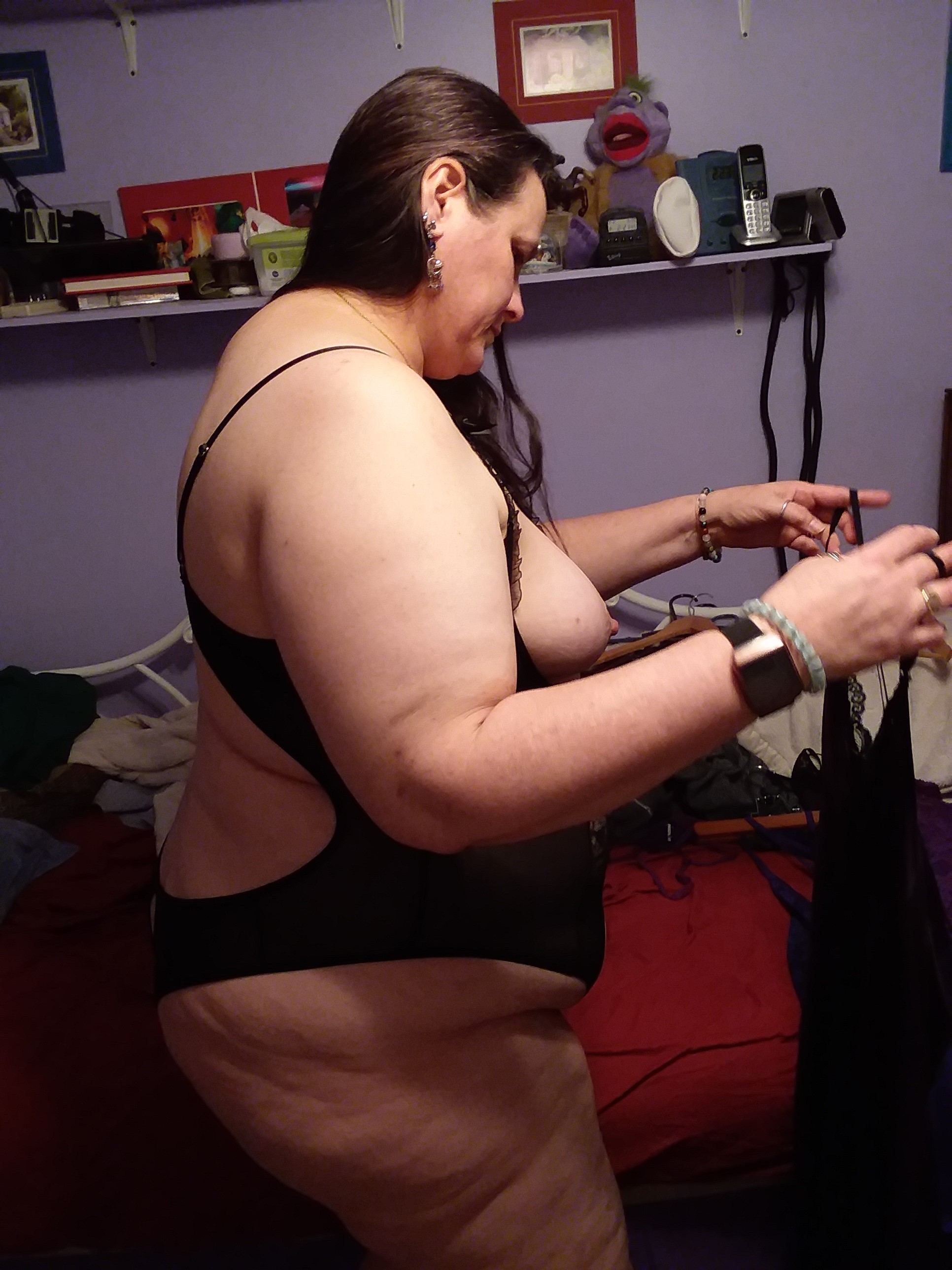 Tracey Stoute-Greene In Black Lingerie