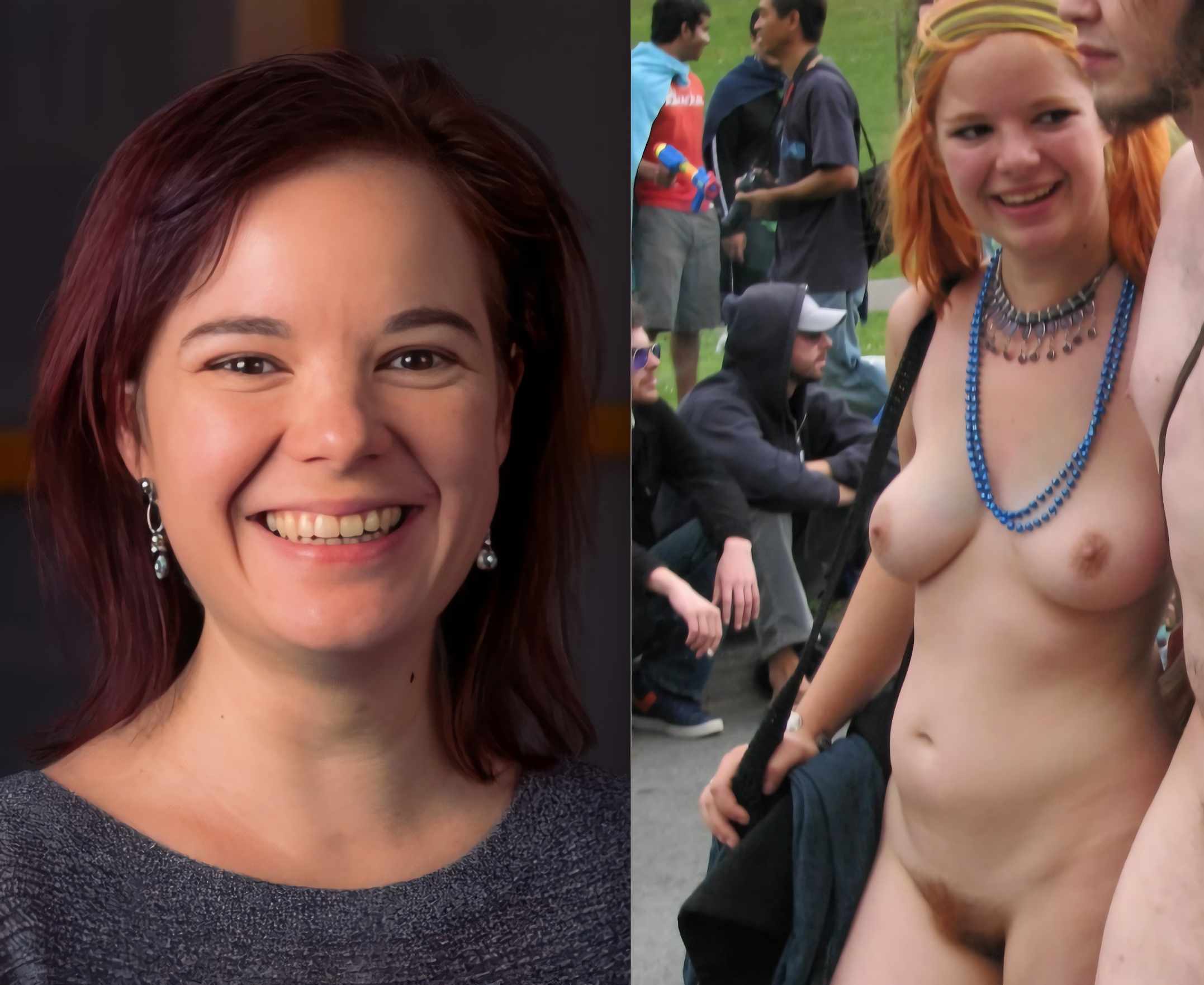 Cute busty slut Anya naked public