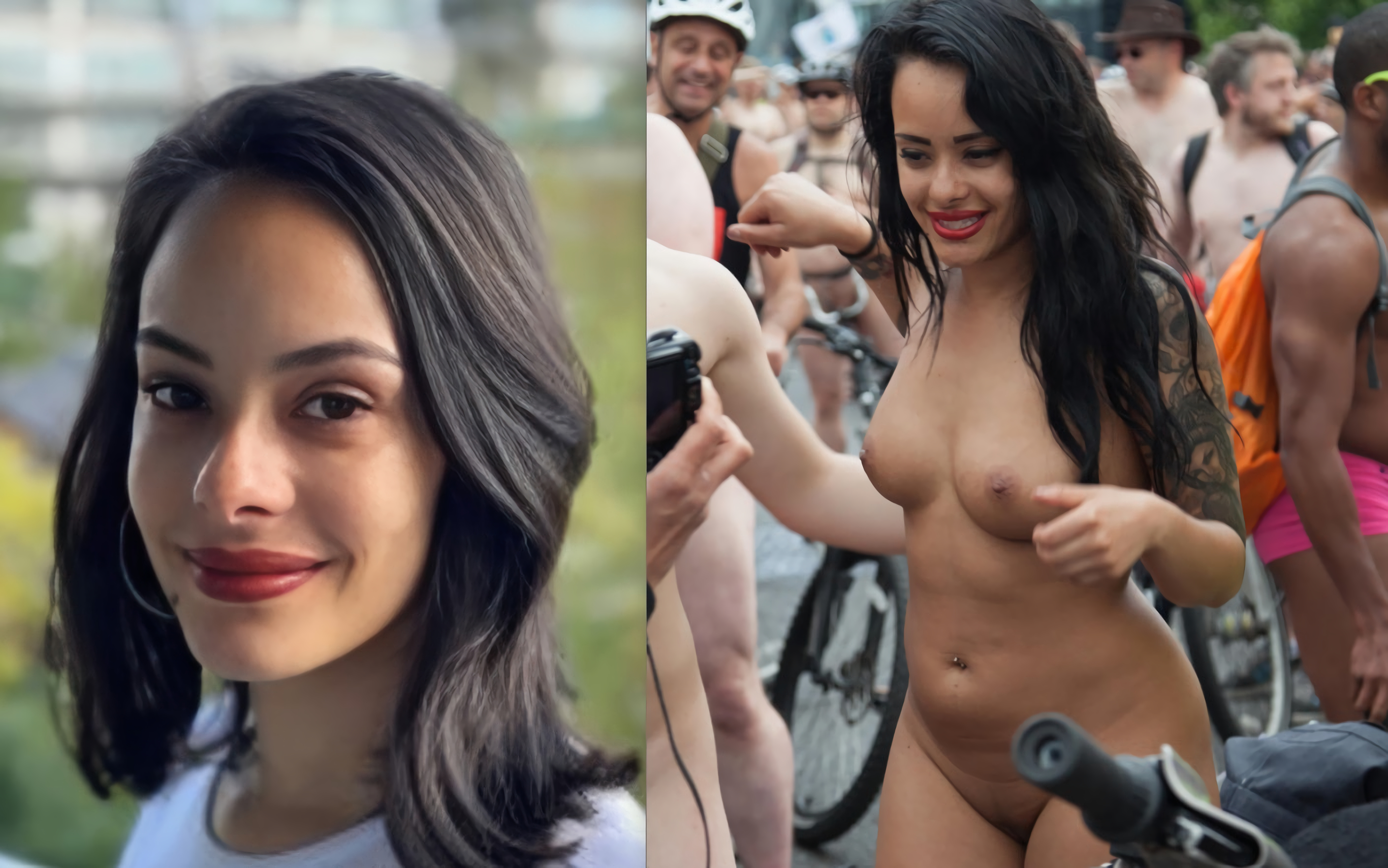 Sexy slut Camilla naked public