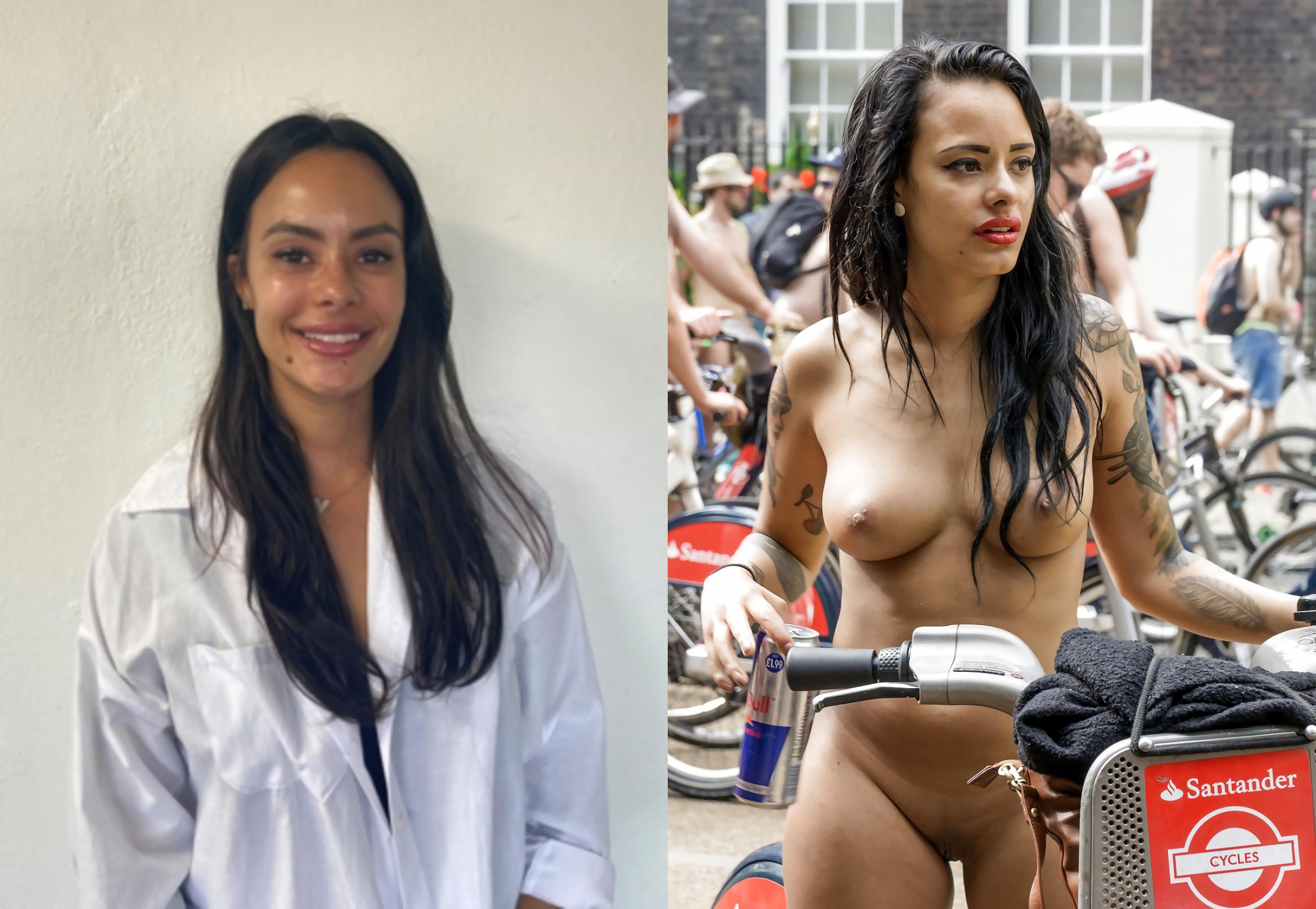 Sexy slut Camilla naked public