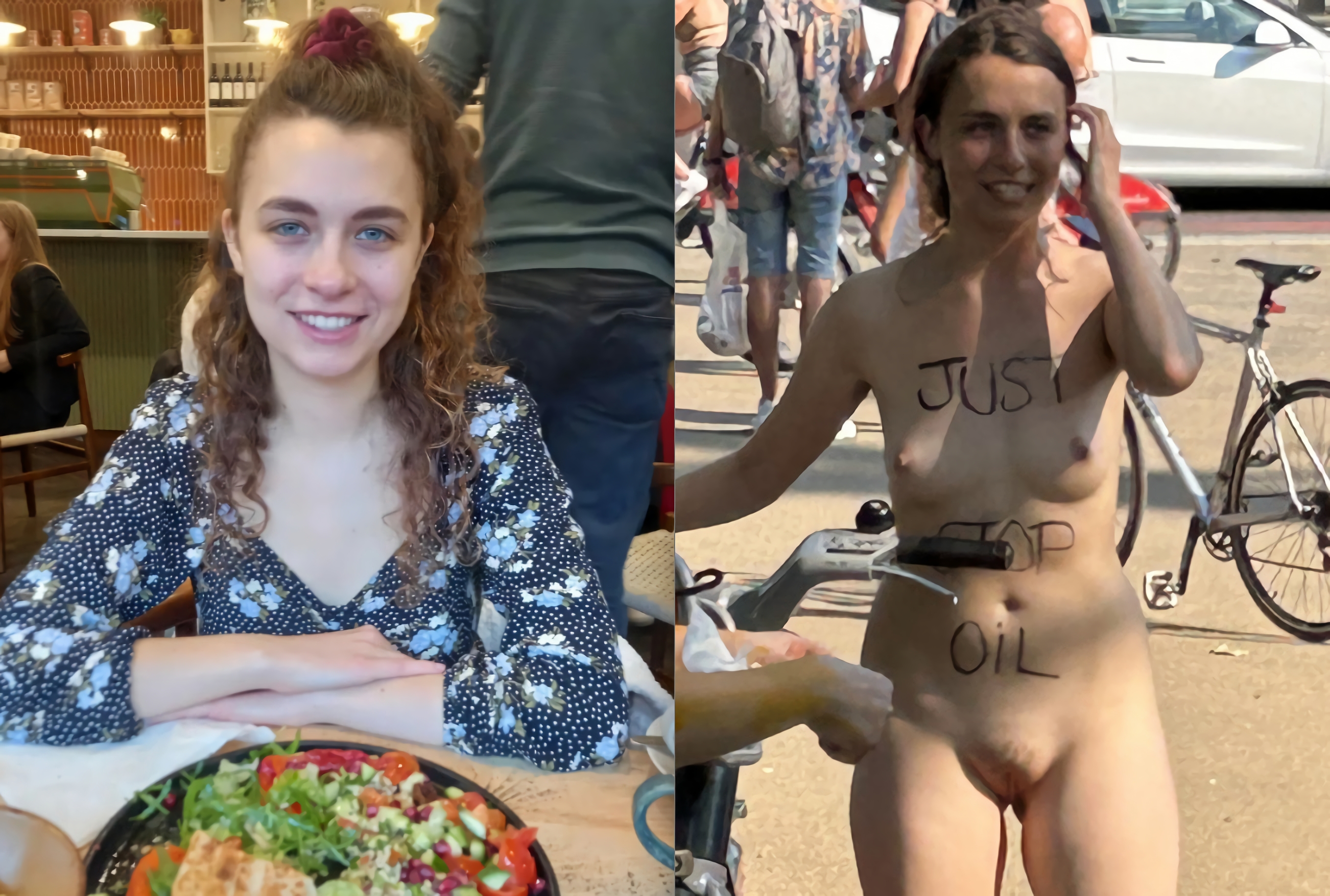 Fit slut Laura naked public