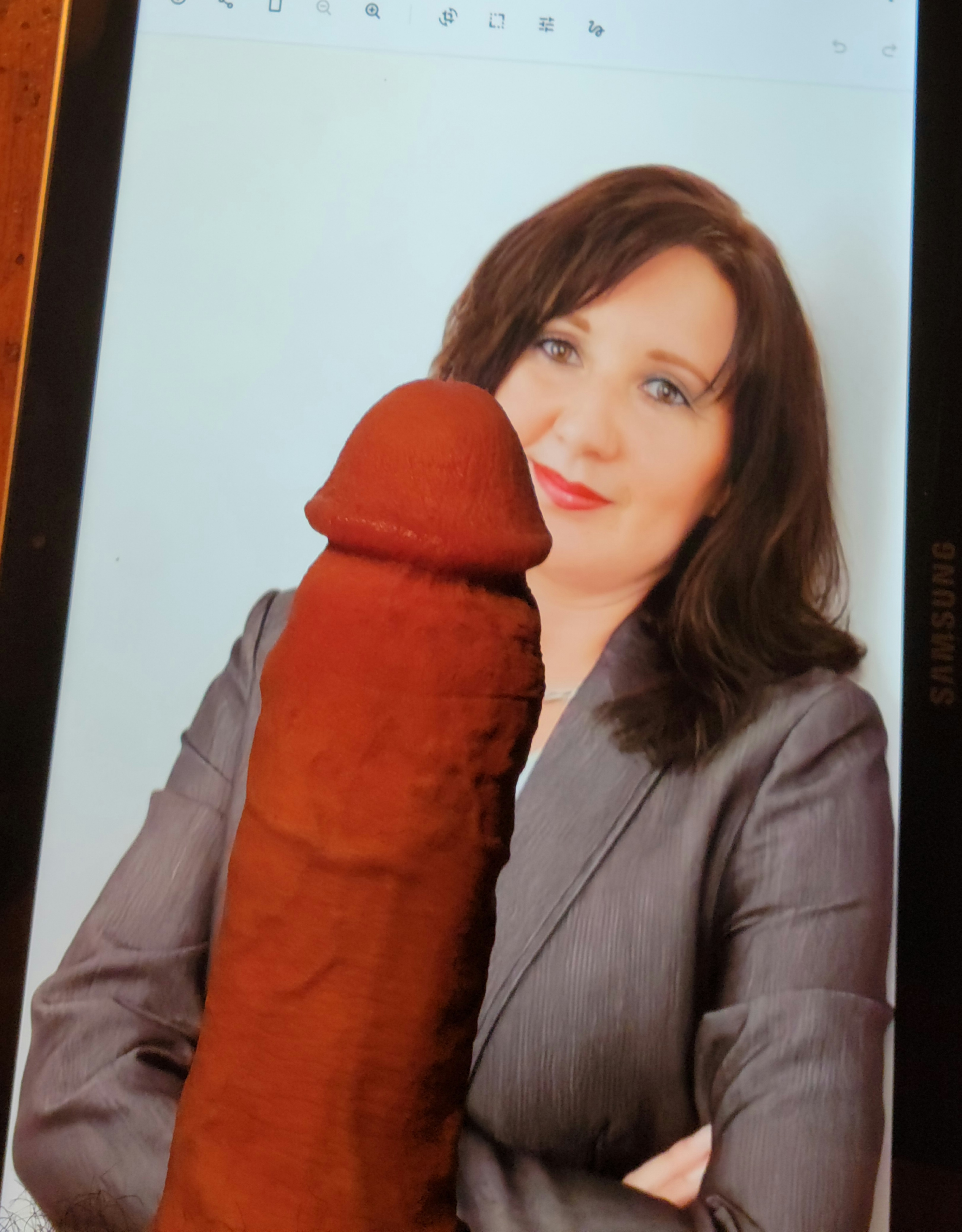 Secretary Michaela is a sexy cum target