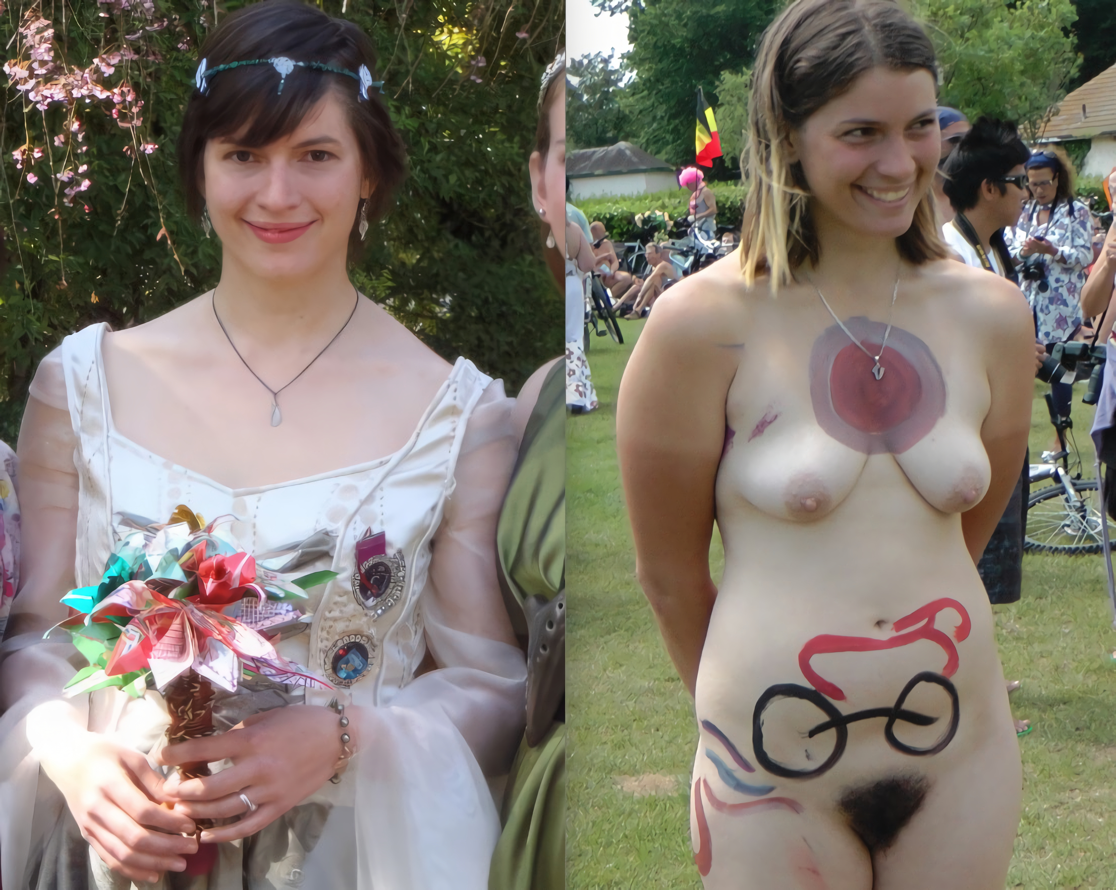 Cute slut Valkyrie naked public