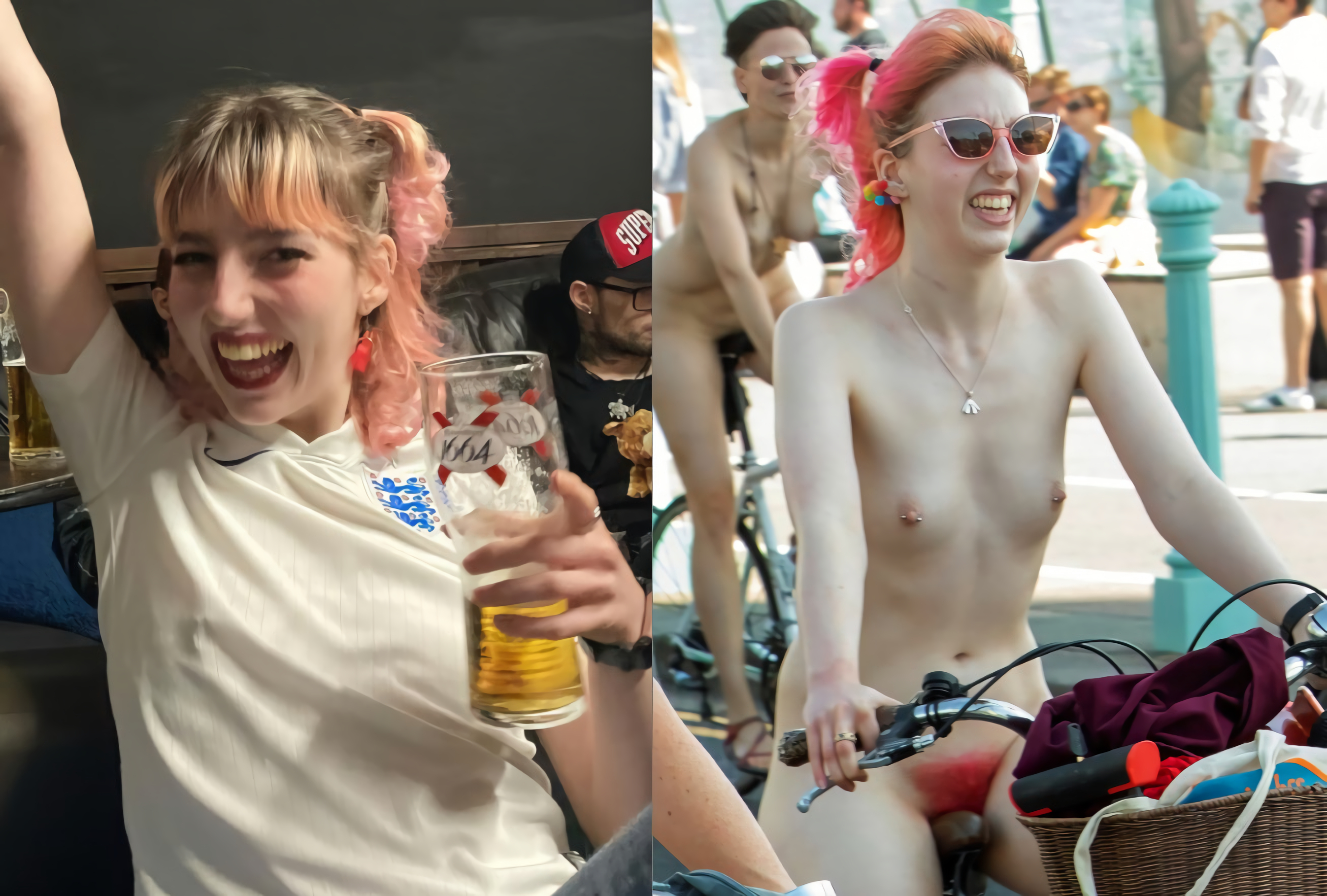 Cute whore Alice nude public