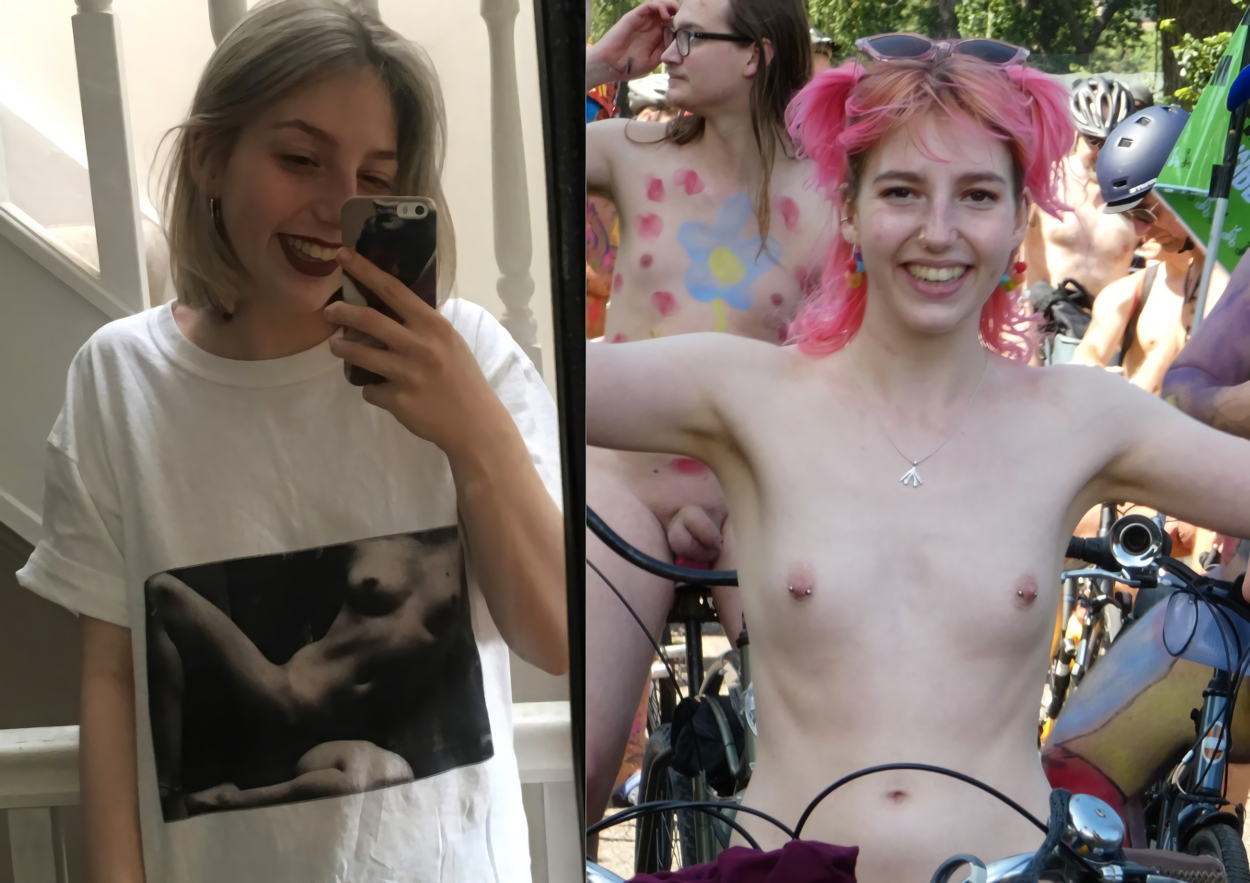 Cute whore Alice nude public