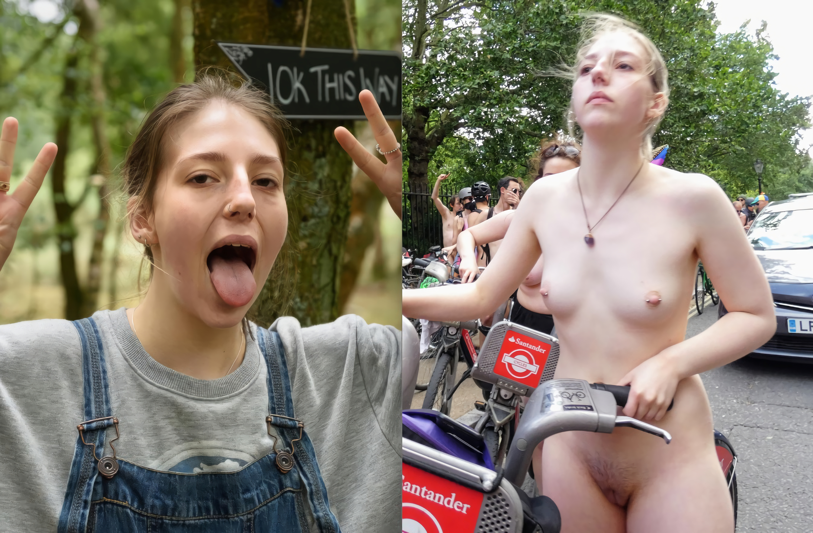 Cute whore Alice nude public