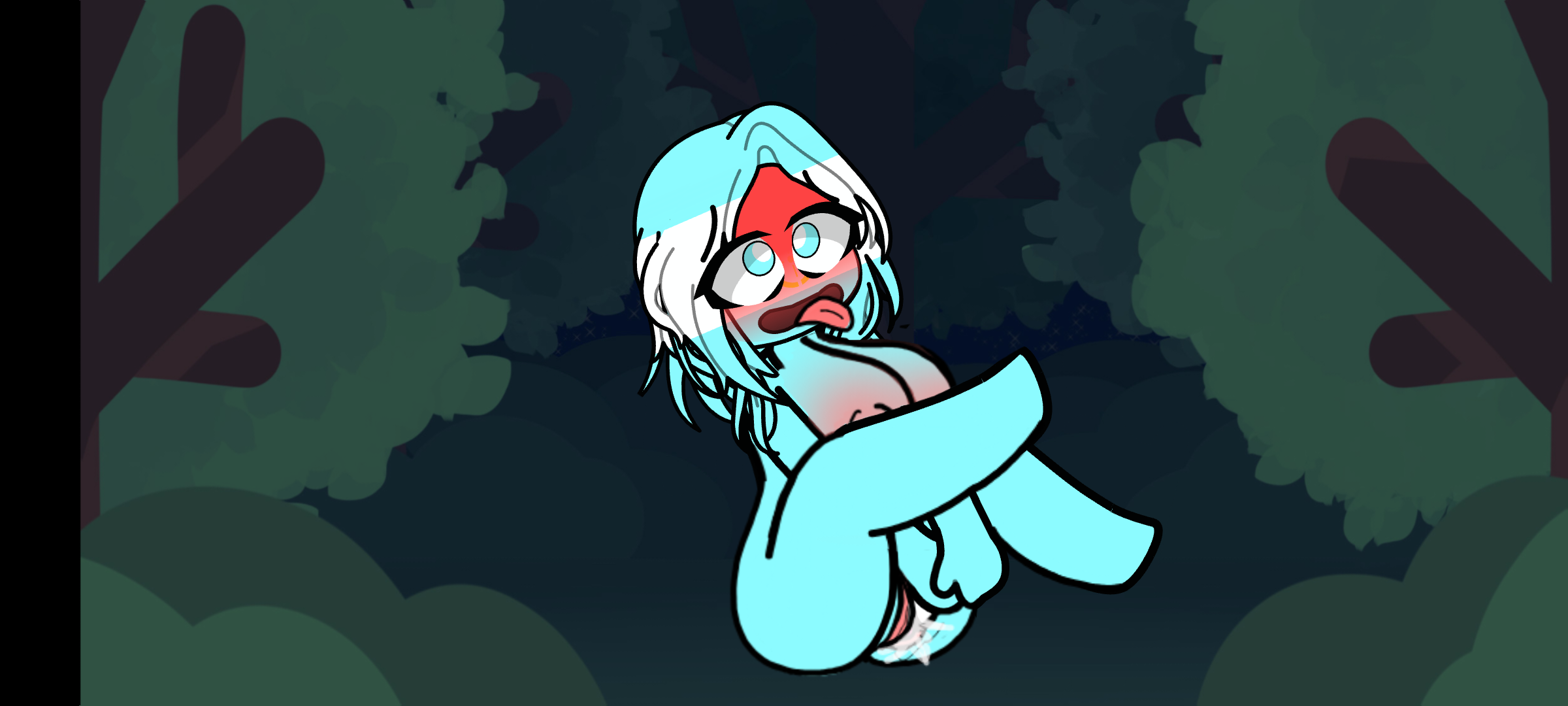 Argentina fingers herself in the forest, request by a friend