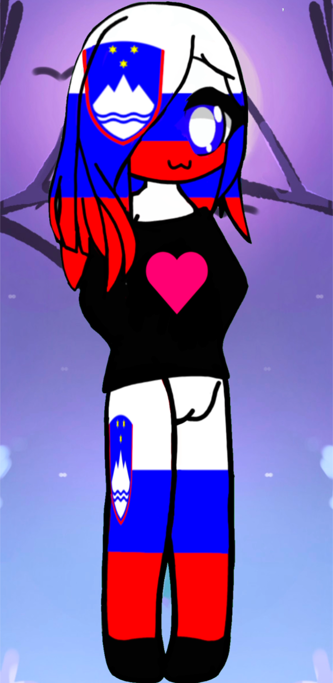 Sexy cute girl (with flag)