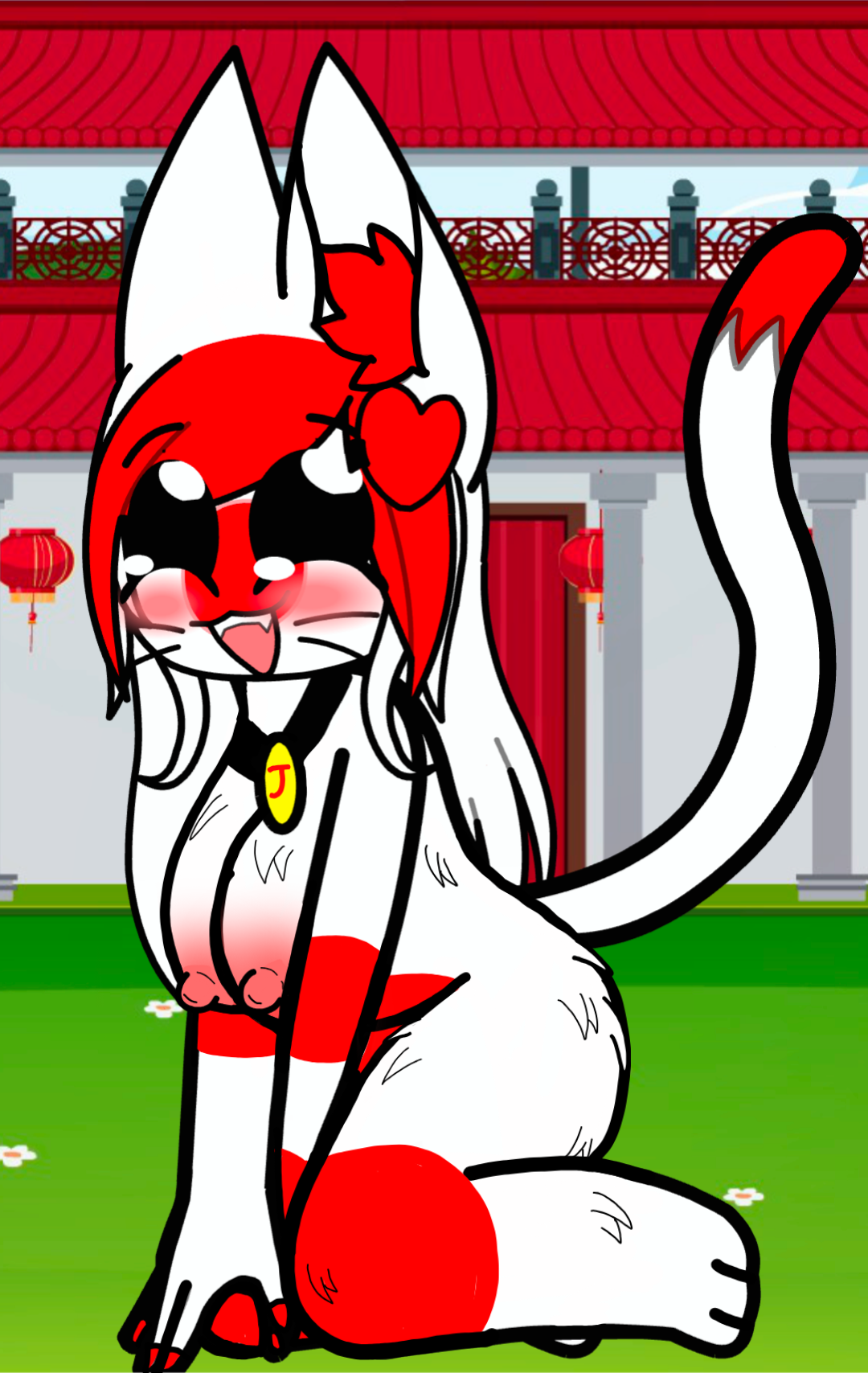 Sexy cute girl (with flag)