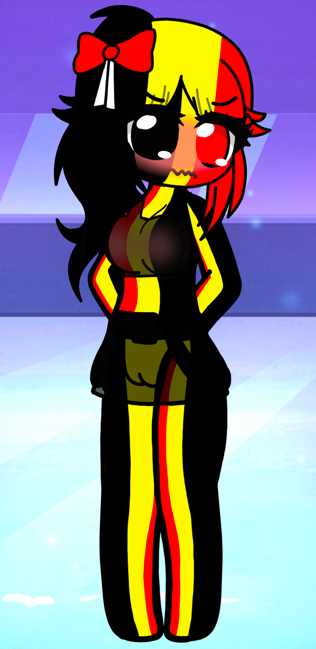 Sexy cute girl (with flag)