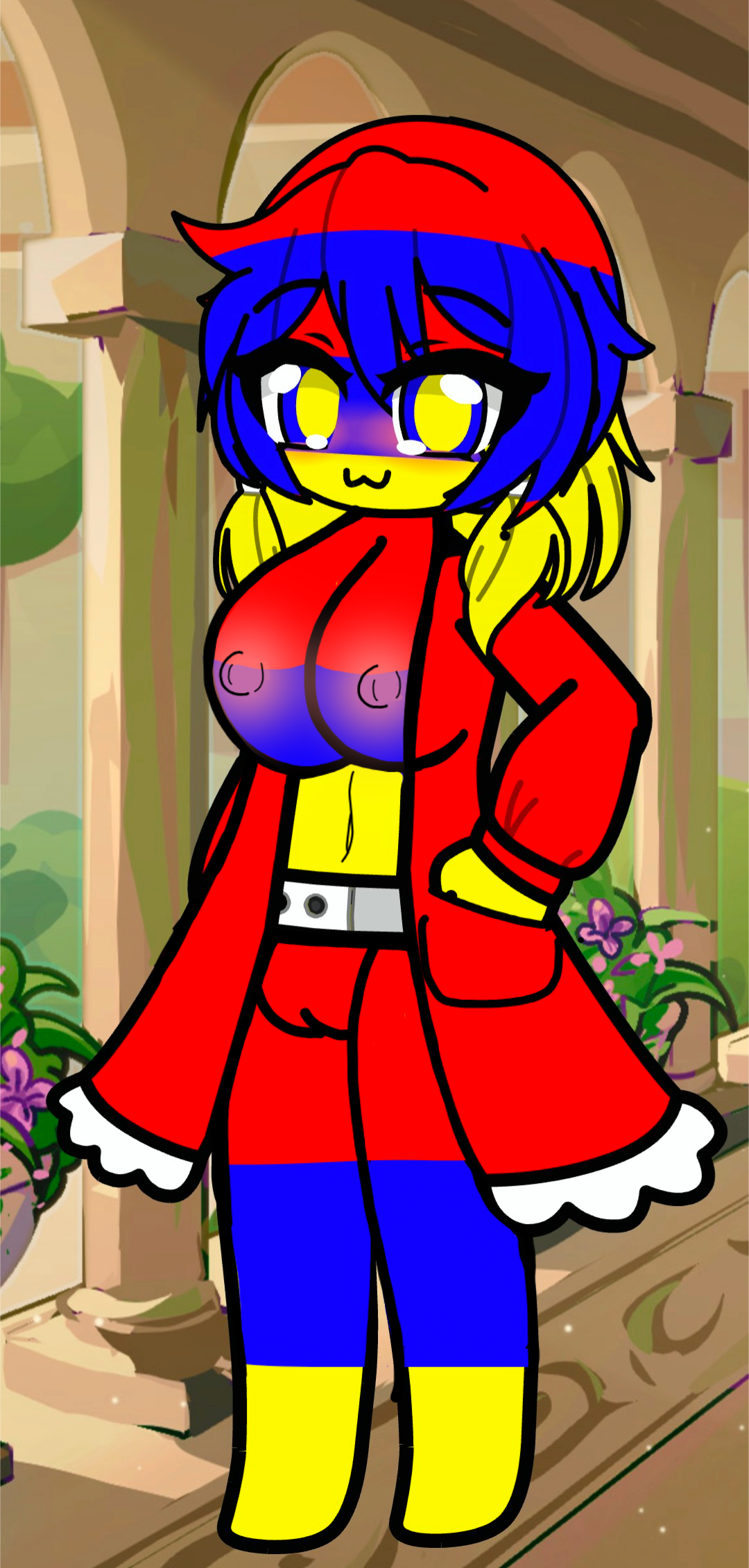 Sexy cute girl (with flag)