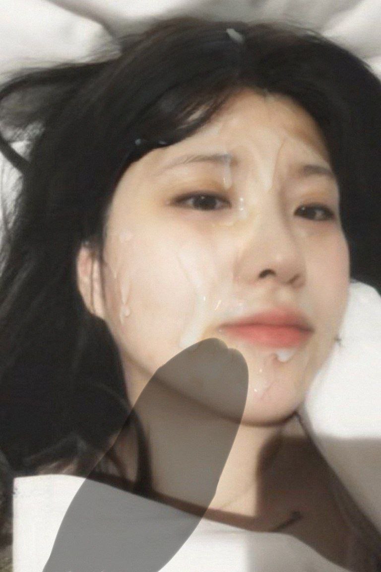 Cute asian girl loves man juice