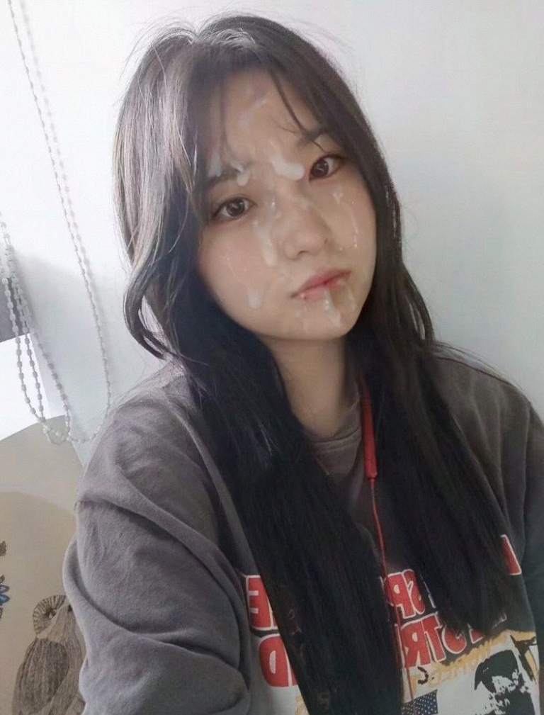 Cute asian girl loves man juice