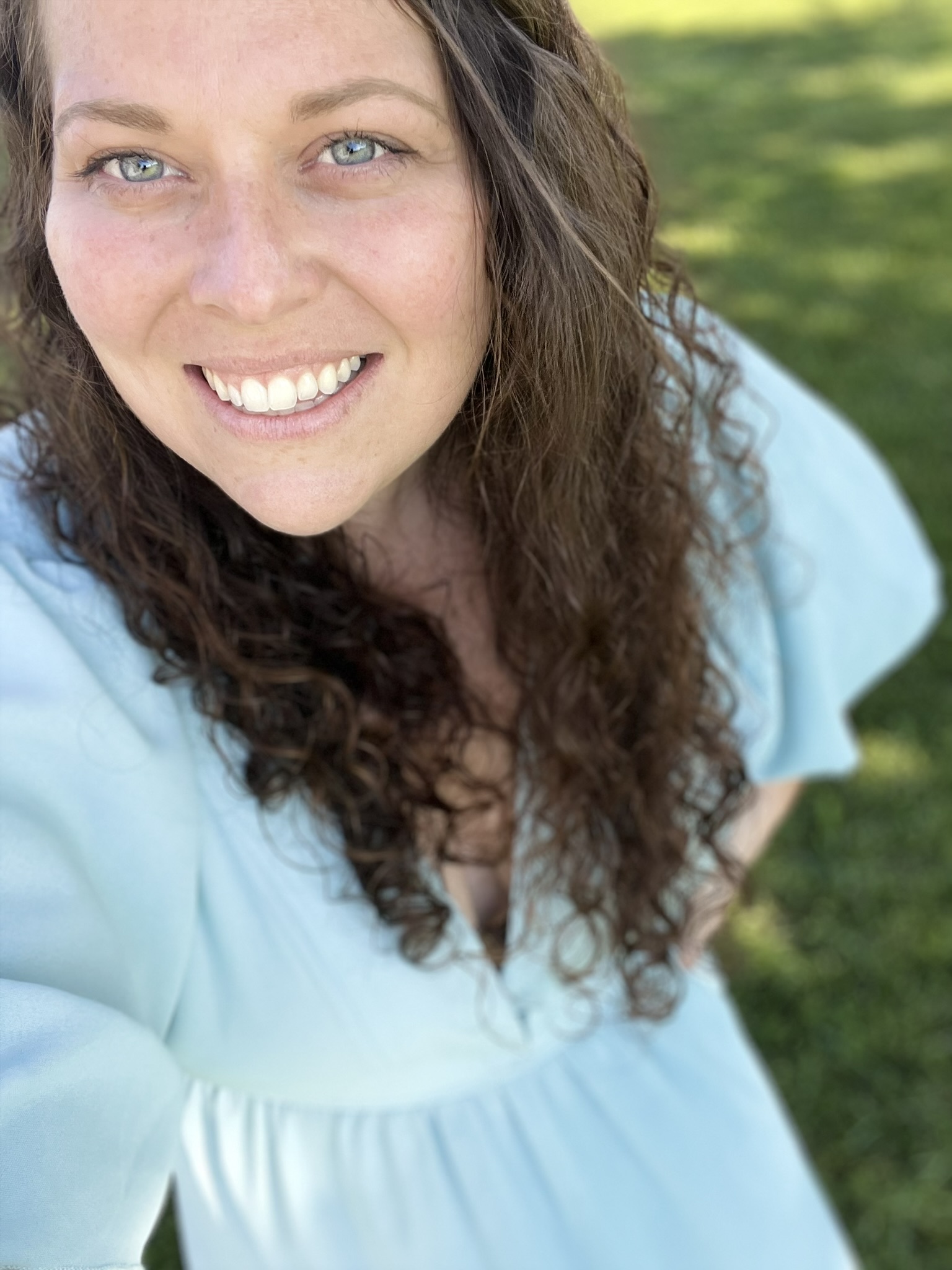 Kimchele feeling cute in her Sunday dress!