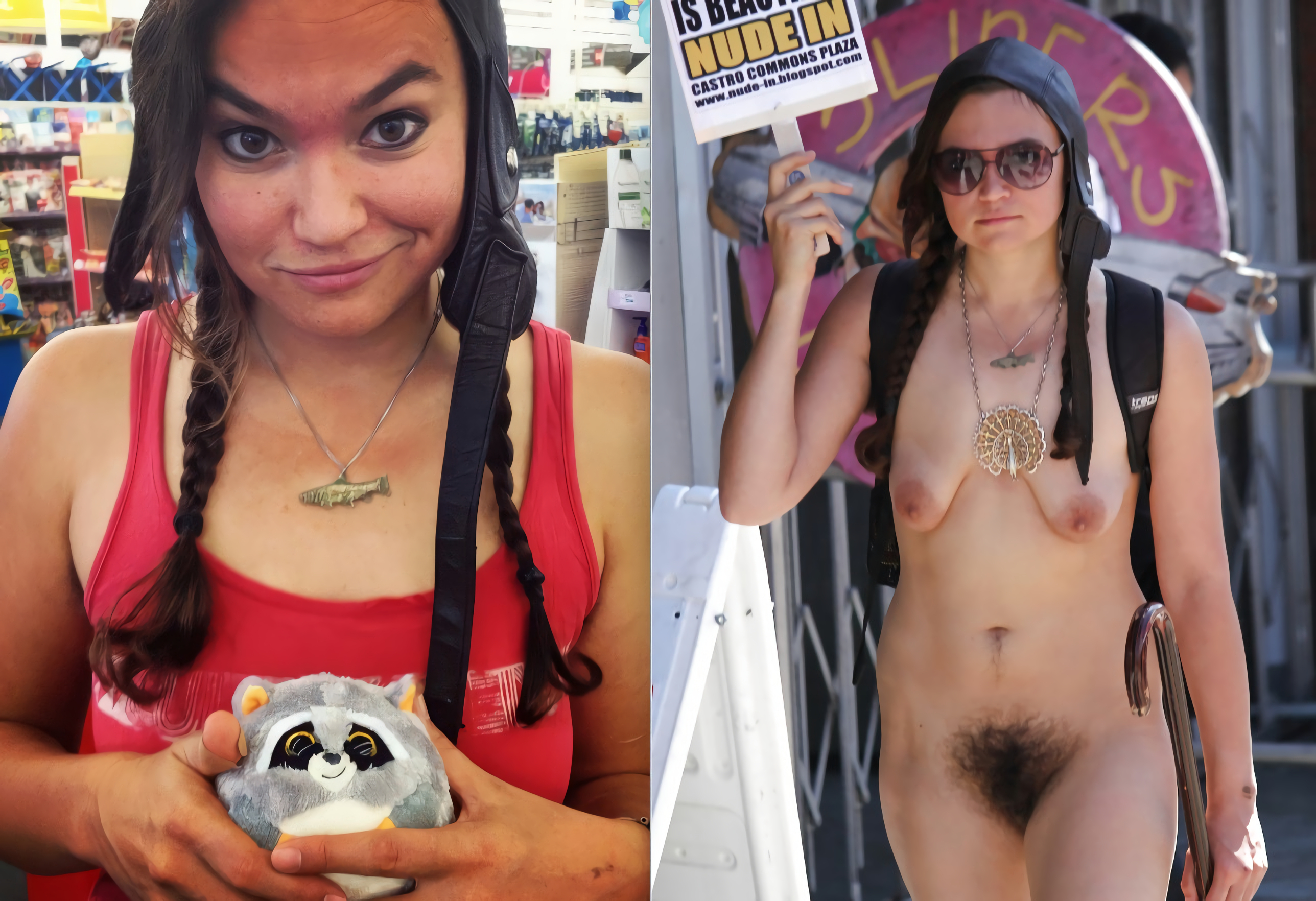 Slut Kelsey nude in public