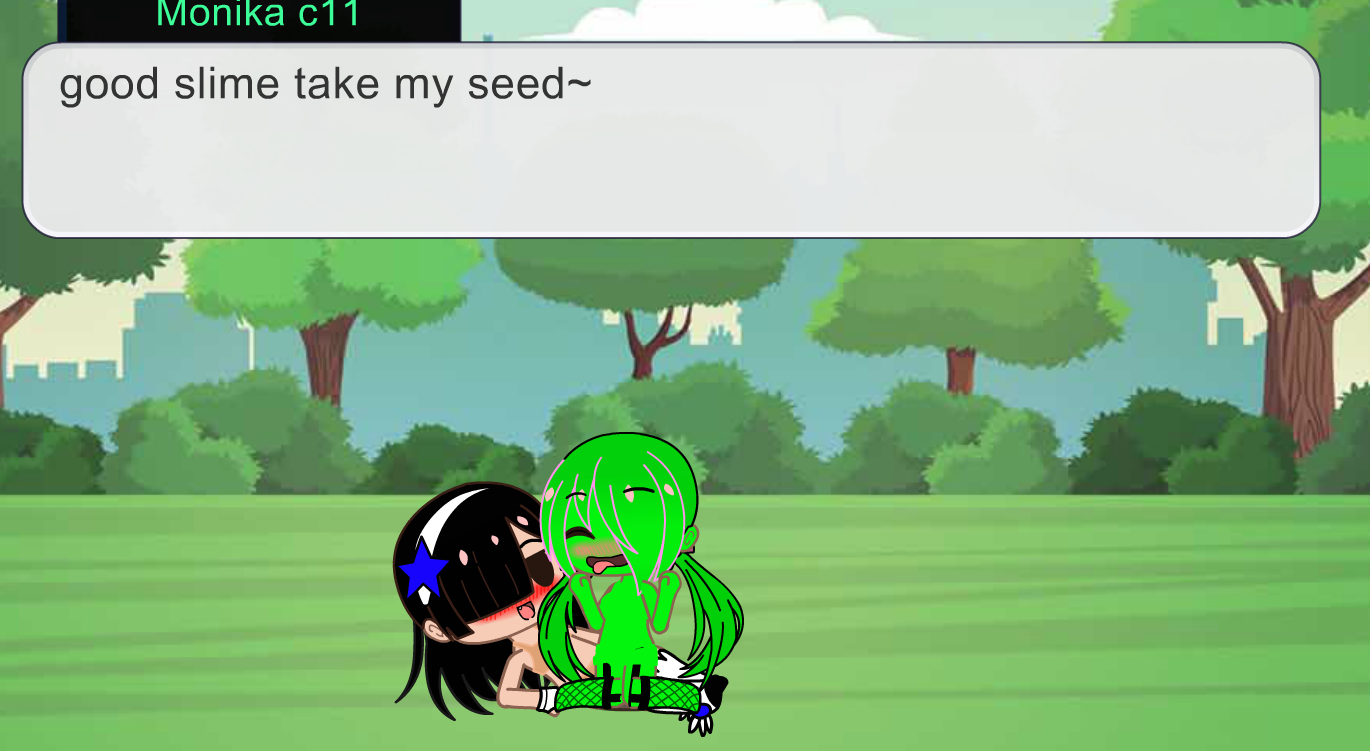 filling the slime girl up~