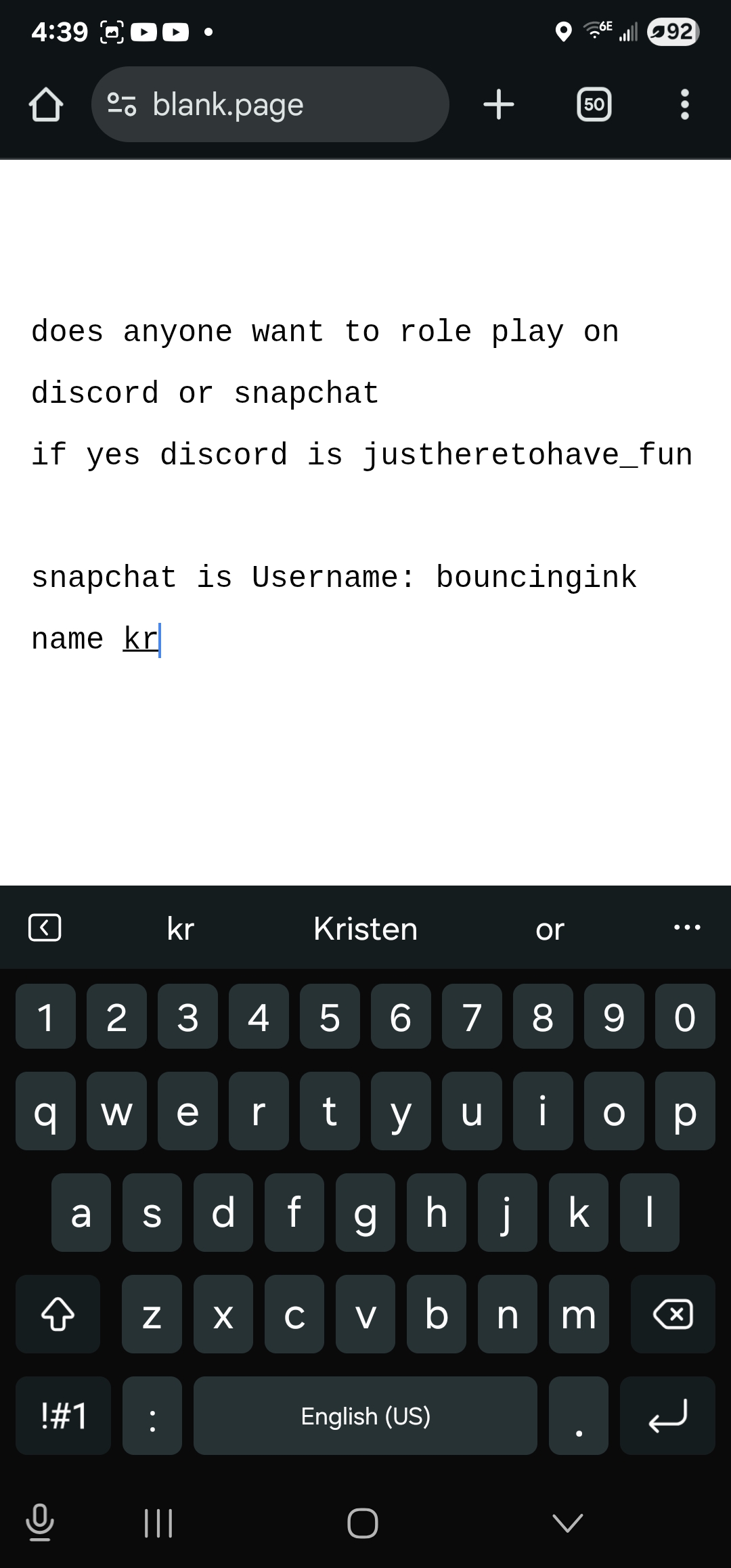 Gacha Does anyone want to role play