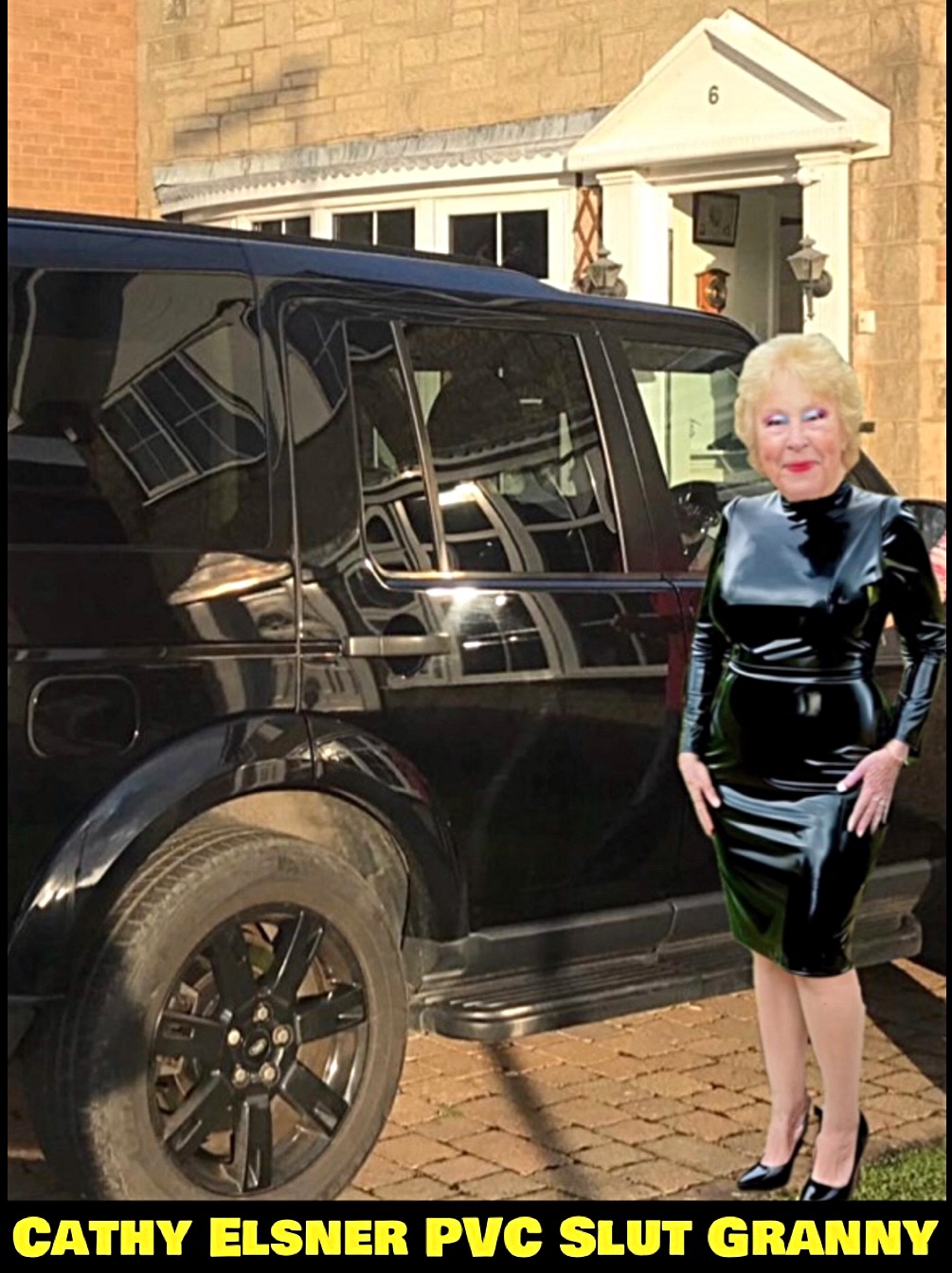 Cathy PVC Slut Granny Cock Sucker