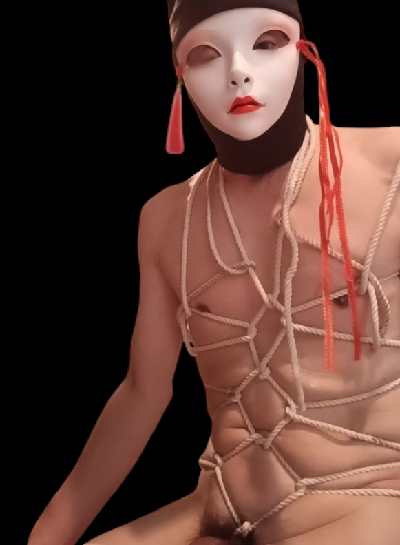 I wore a mask that I tied on myself.