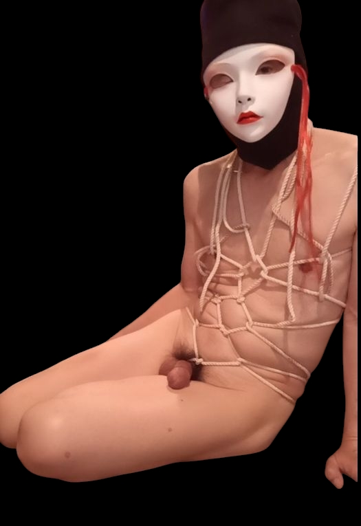 I wore a mask that I tied on myself.