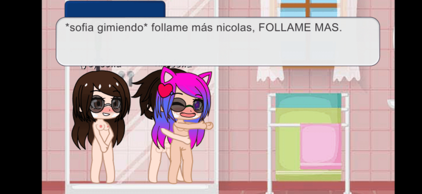 Mi oc, teniendo sexo con sofia y (yo) sofia en la ducha.