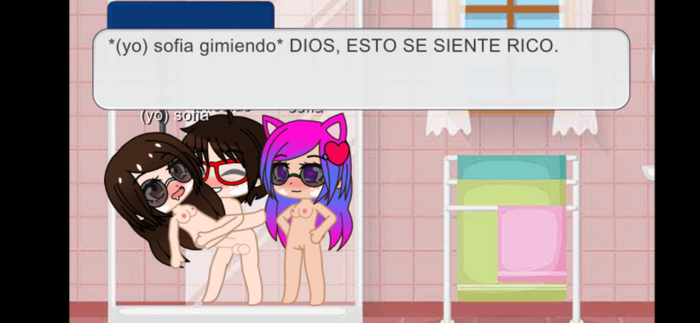 Mi oc, teniendo sexo con sofia y (yo) sofia en la ducha.