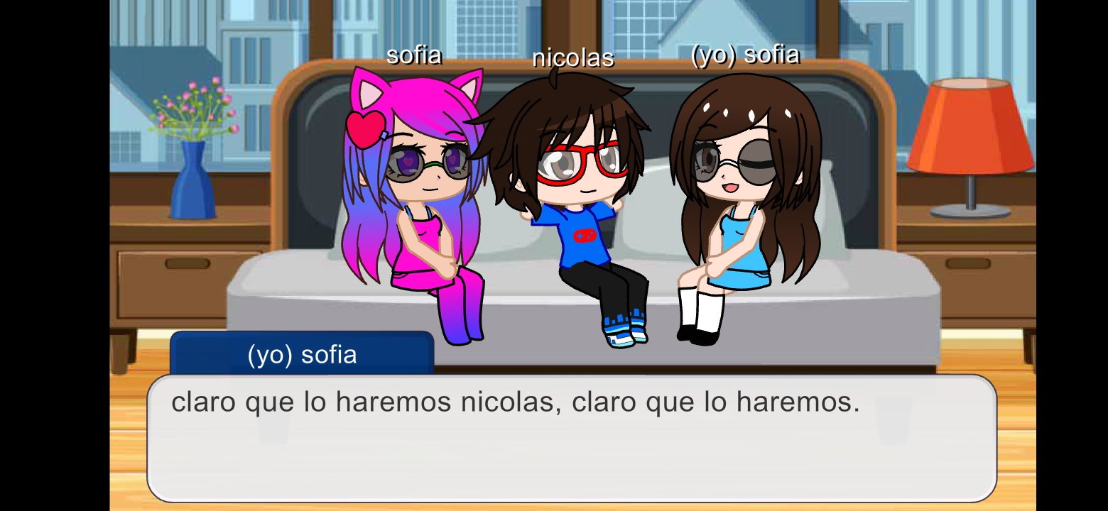 Mi oc, teniendo sexo con sofia y (yo) sofia en la ducha.