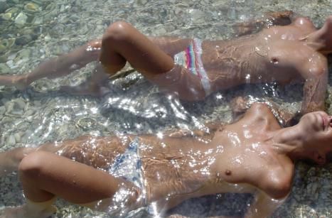 Adrianka the sweet girl next door with friend