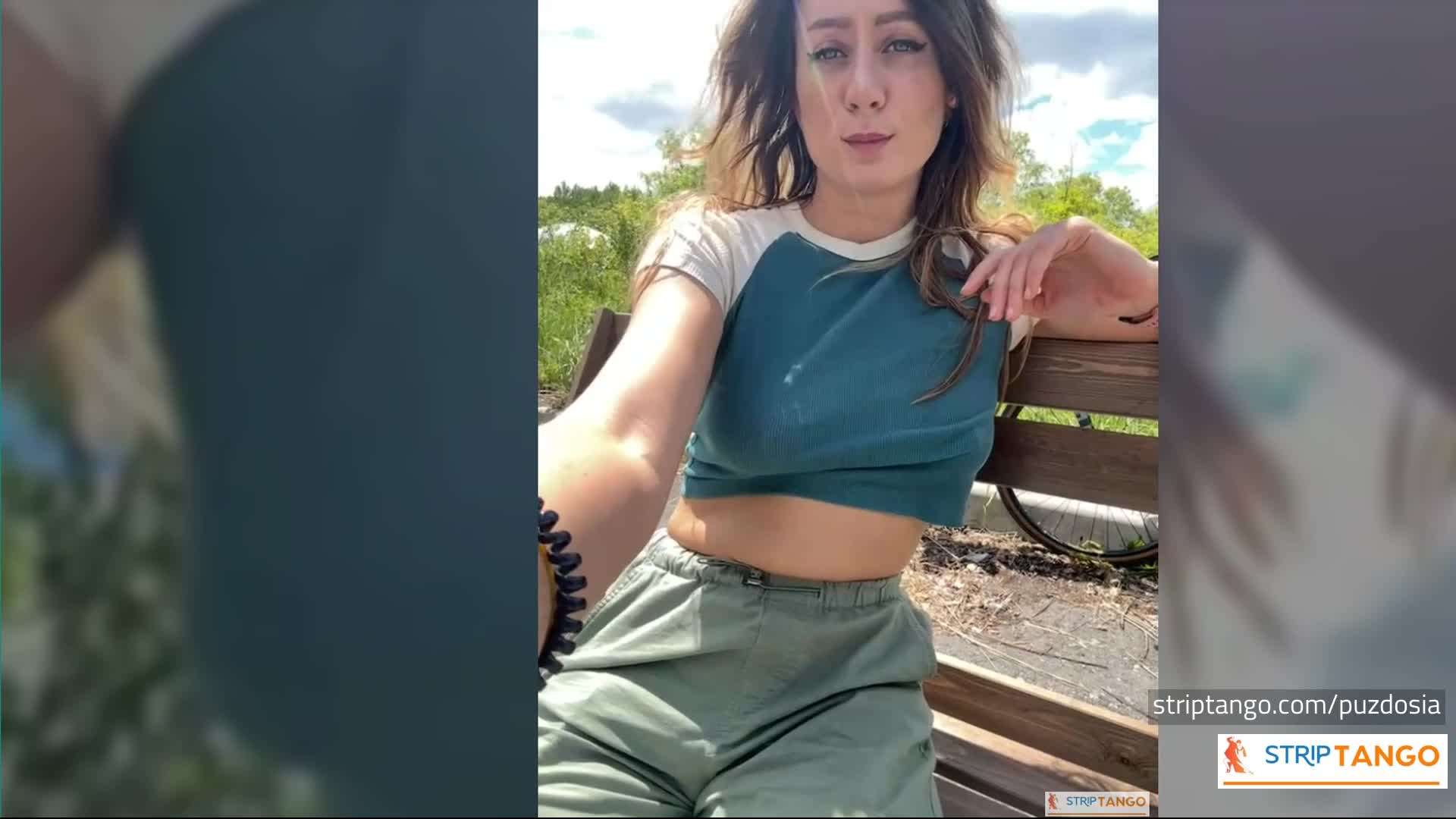 Striptango Outdoor Tease – 1000 Pics of Big Ass, Big Tits &