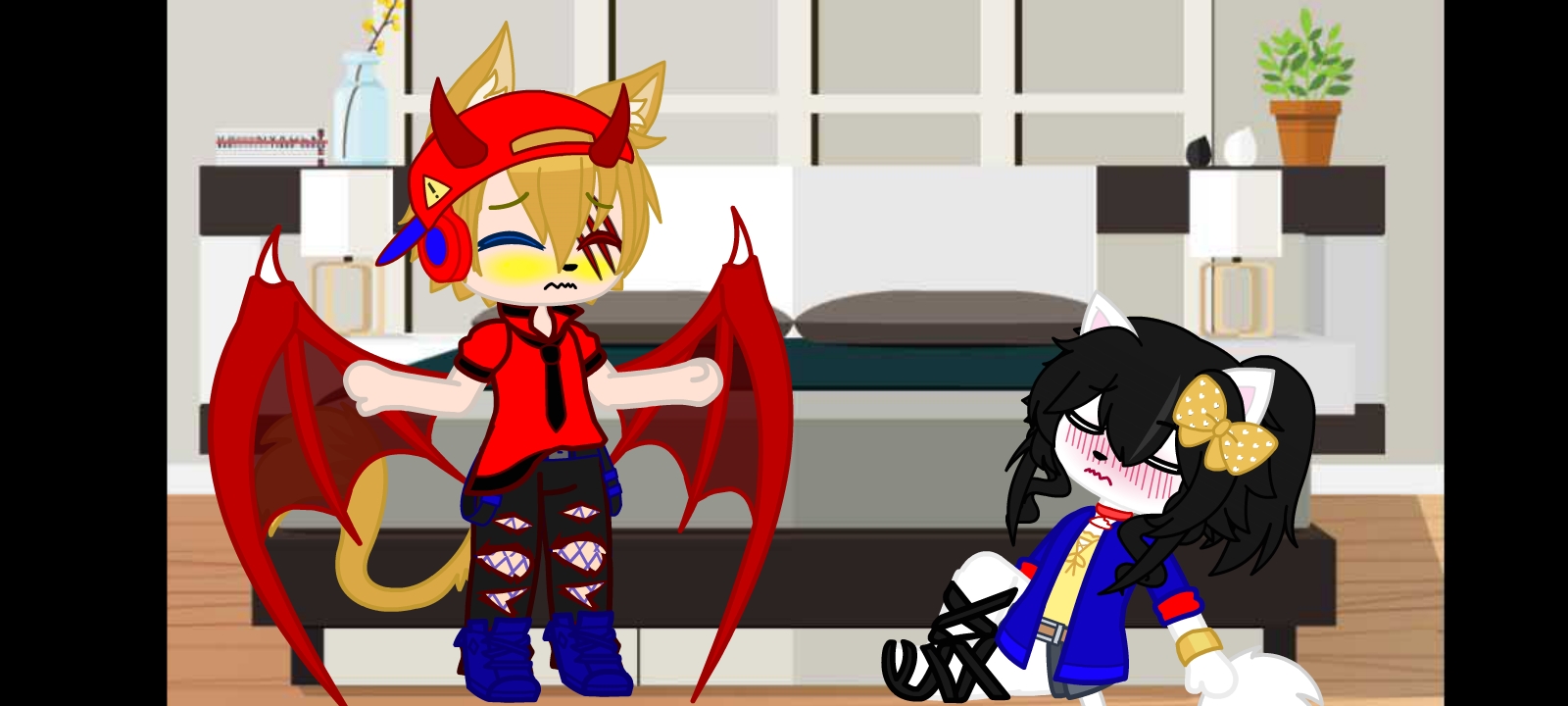 Jasper wets his Diaper and Kitty enjoys sucking his cock.