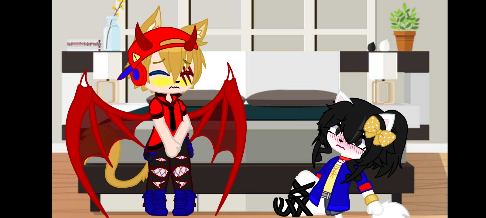 Jasper wets his Diaper and Kitty enjoys sucking his cock.