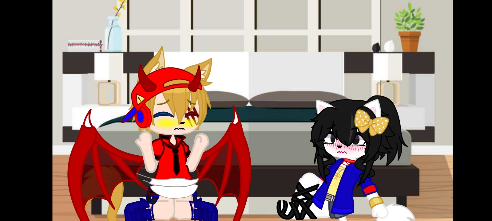 Jasper wets his Diaper and Kitty enjoys sucking his cock.