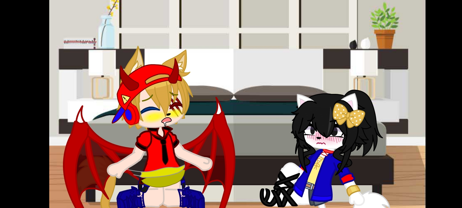 Jasper wets his Diaper and Kitty enjoys sucking his cock.