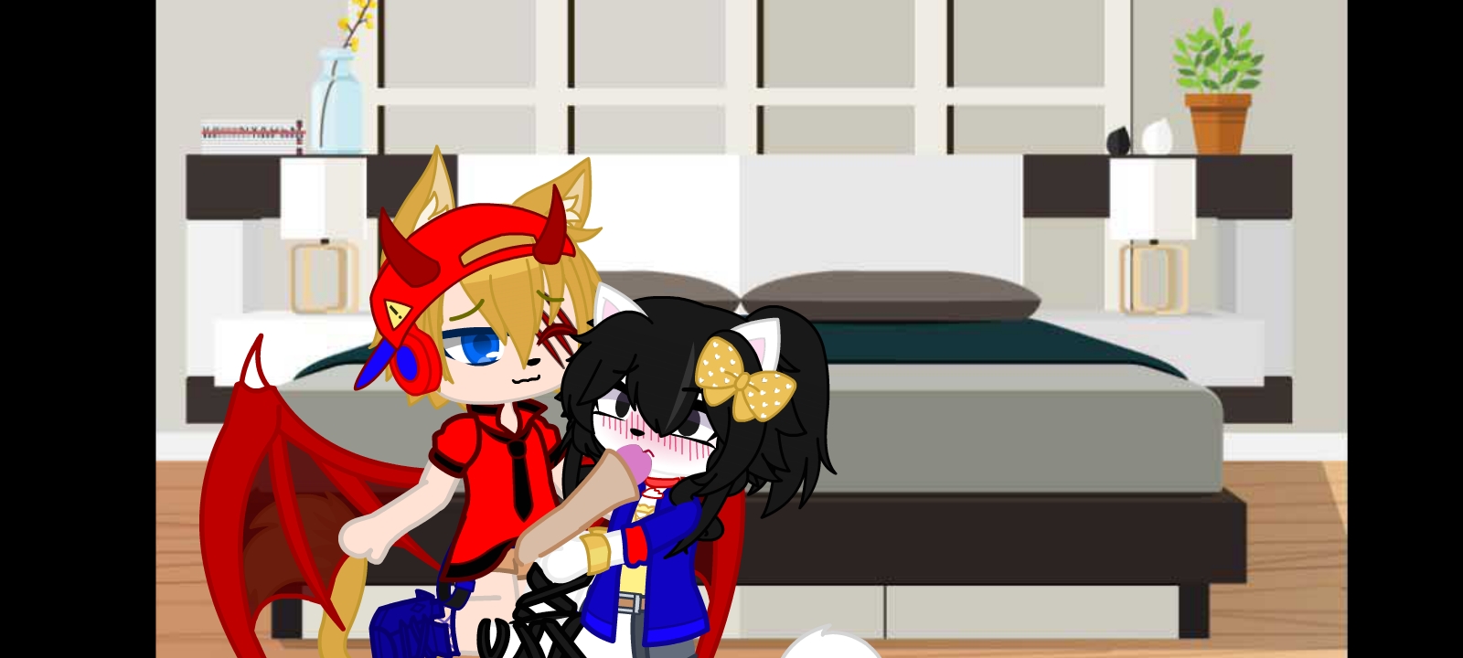 Jasper wets his Diaper and Kitty enjoys sucking his cock.