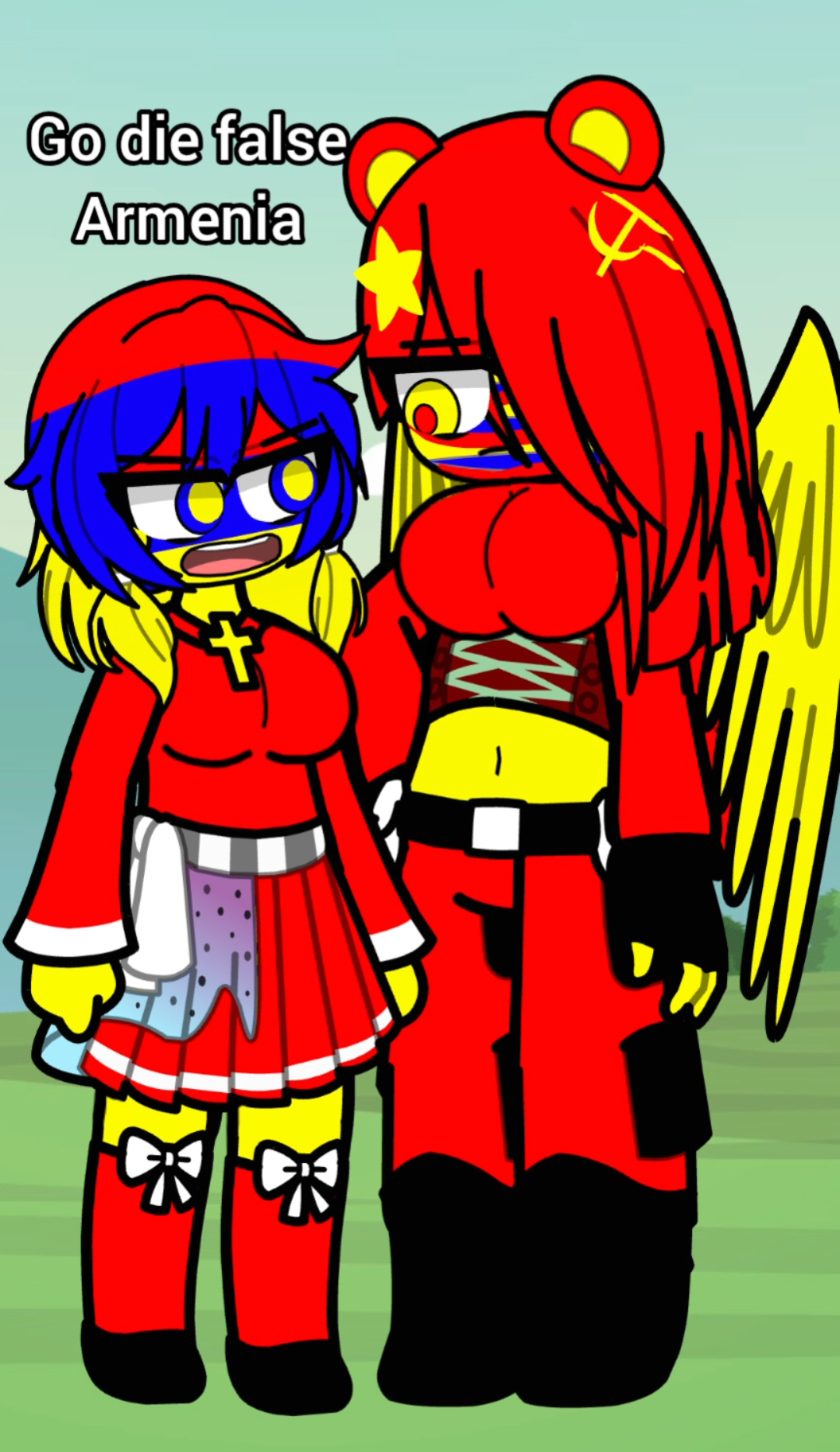 comic strip of the two Armenias