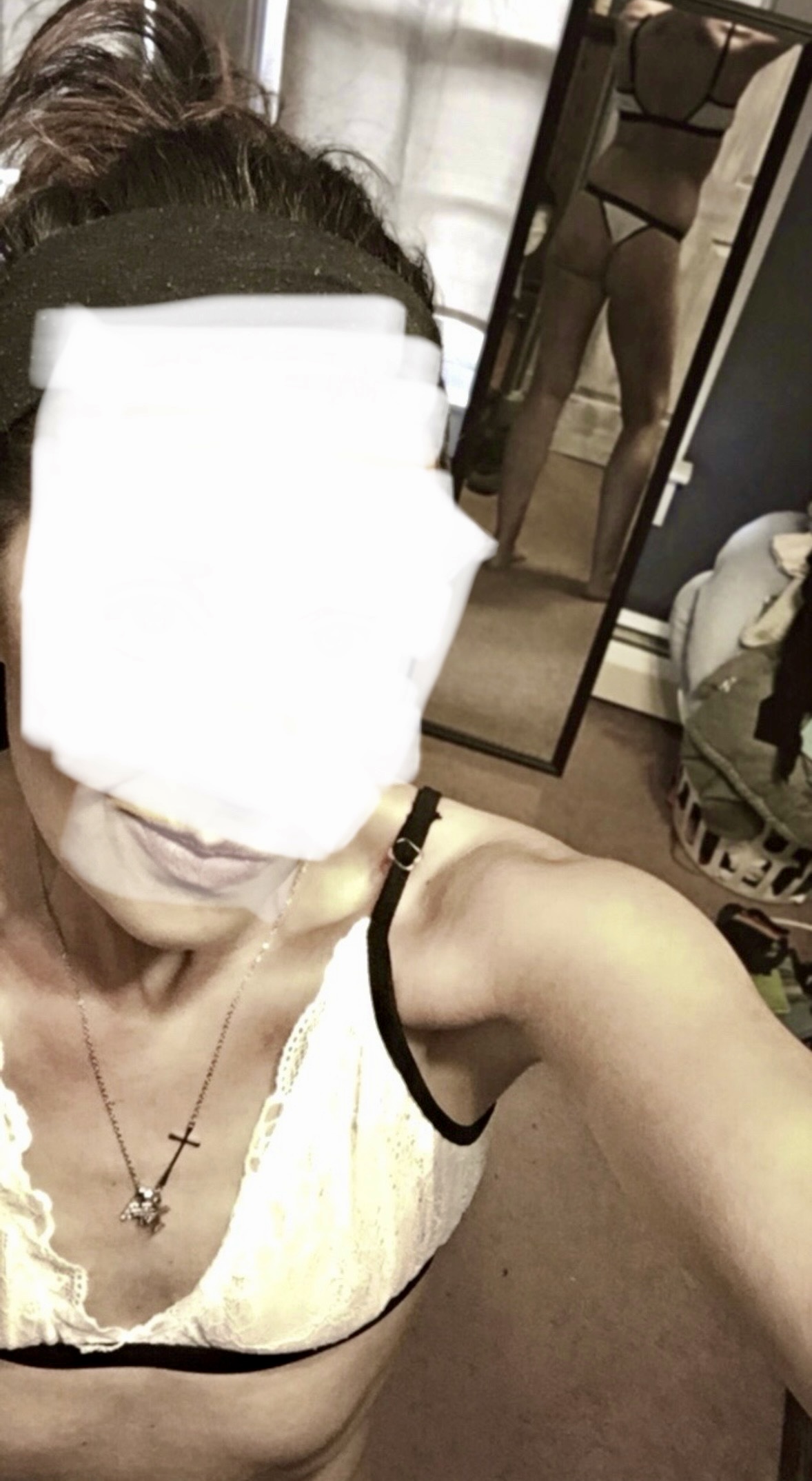 Wife in white panties