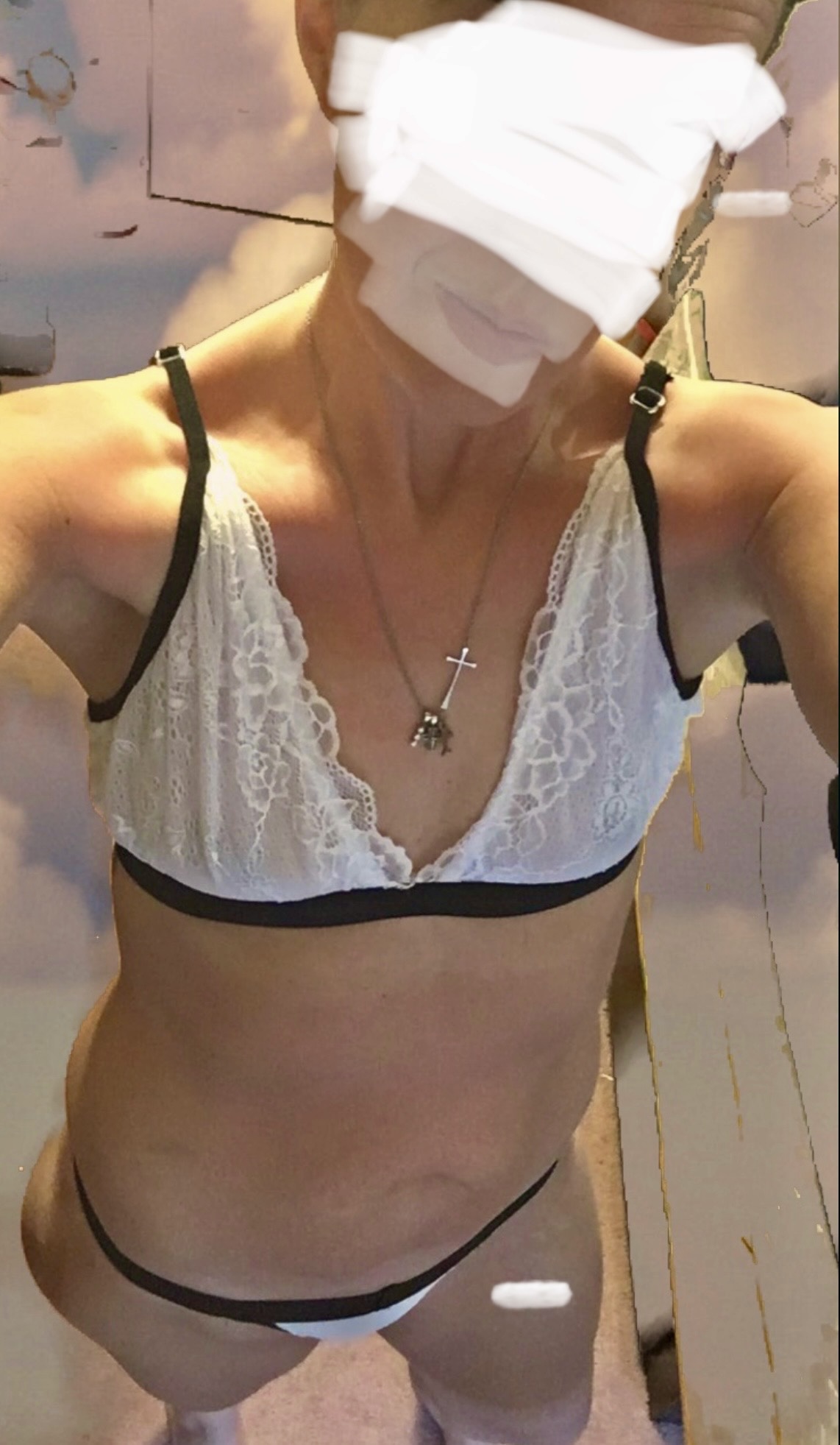 Wife in white panties