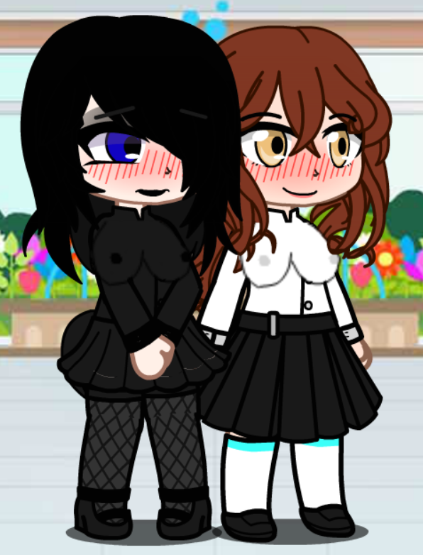 made DOL OCs, left is the player MC and the right is Robin