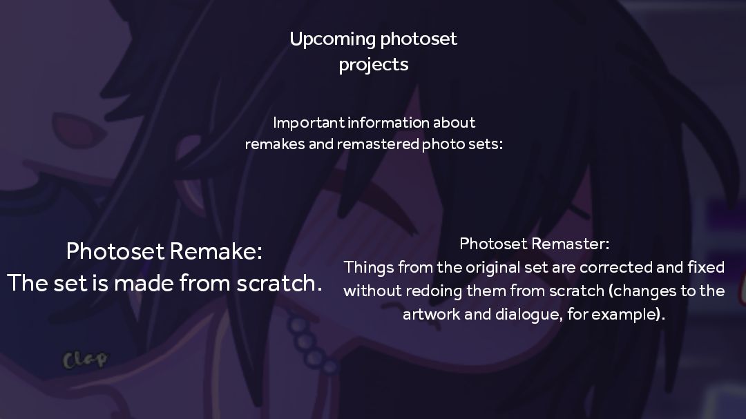 Open requests and upcoming photo sets