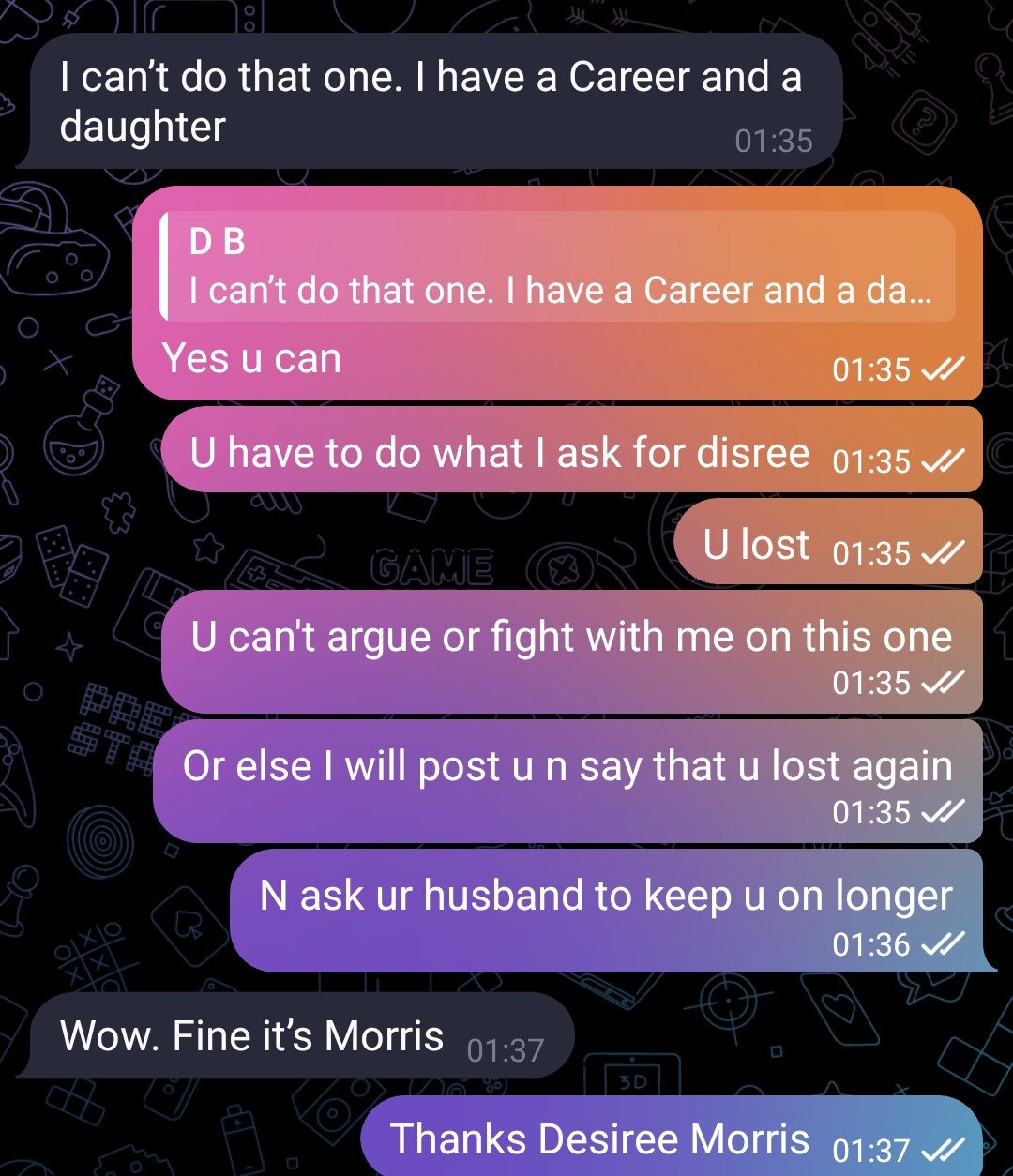 Desire Morris NC USA